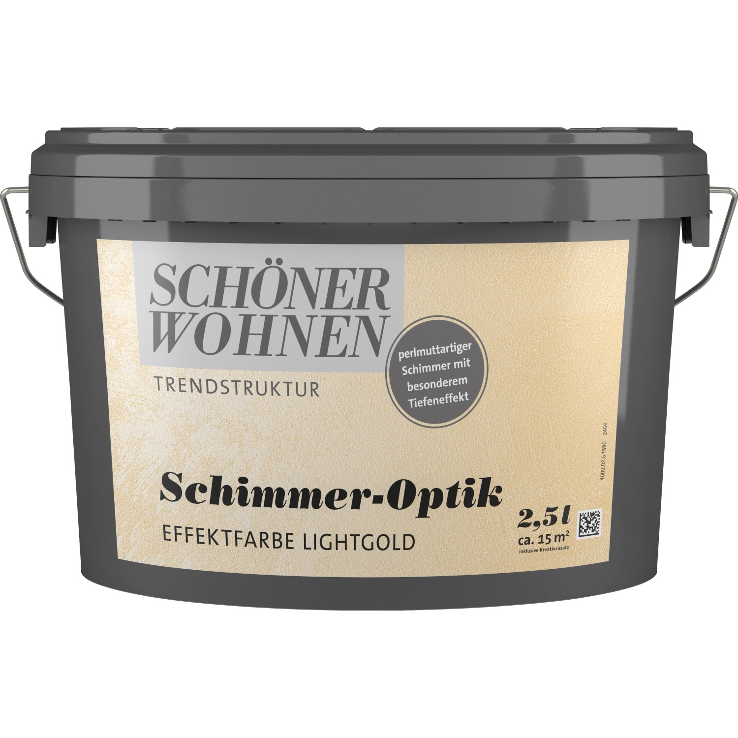 Schöner Wohnen Trendstruktur Schimmer-Optik Light Gold 2,5 l
