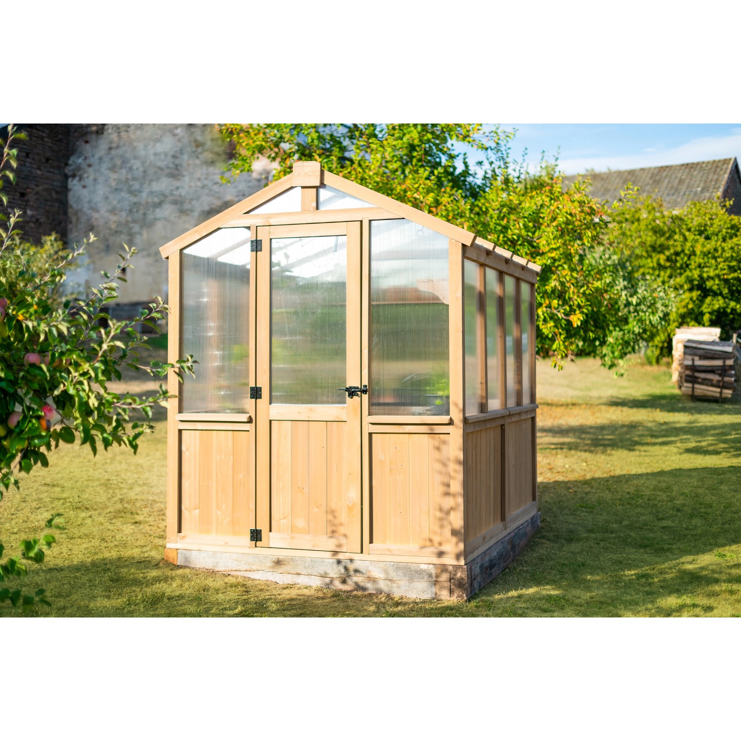 Westmann Gewächshaus Braun 4,85 m² inkl. Fundamentrahmen