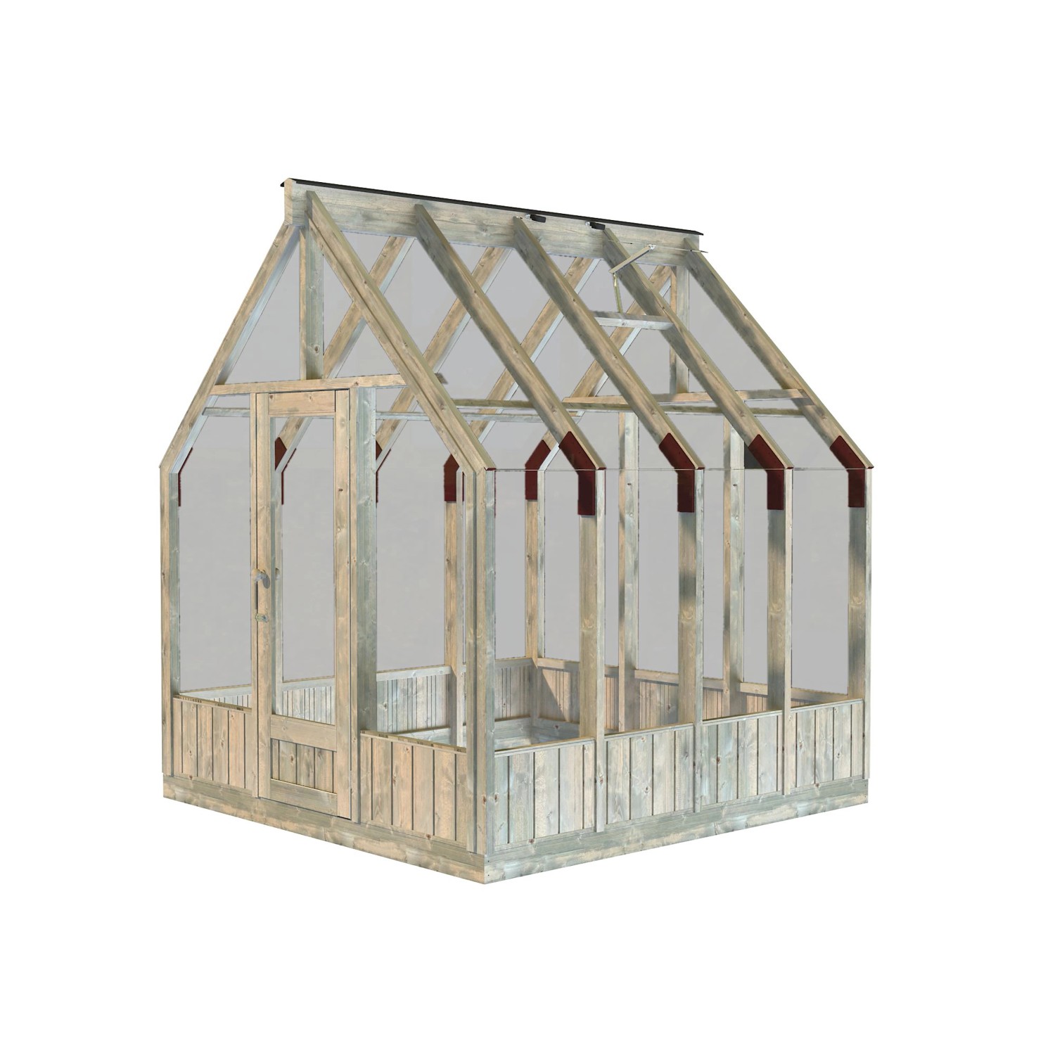 Palmako Gewächshaus Emilia 5 Grau 5,4 m²