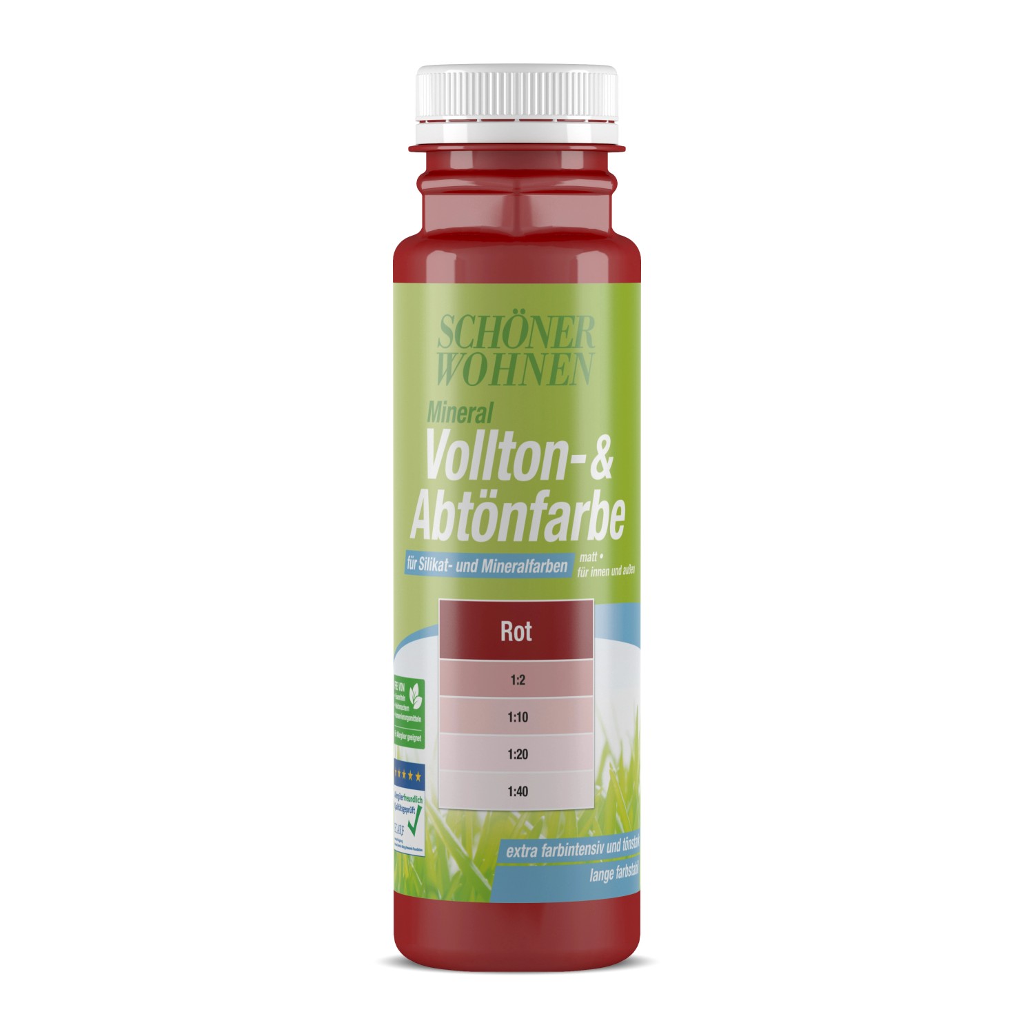 Schöner Wohnen Mineral Vollton- & Abtönfarbe Rot matt 250 ml