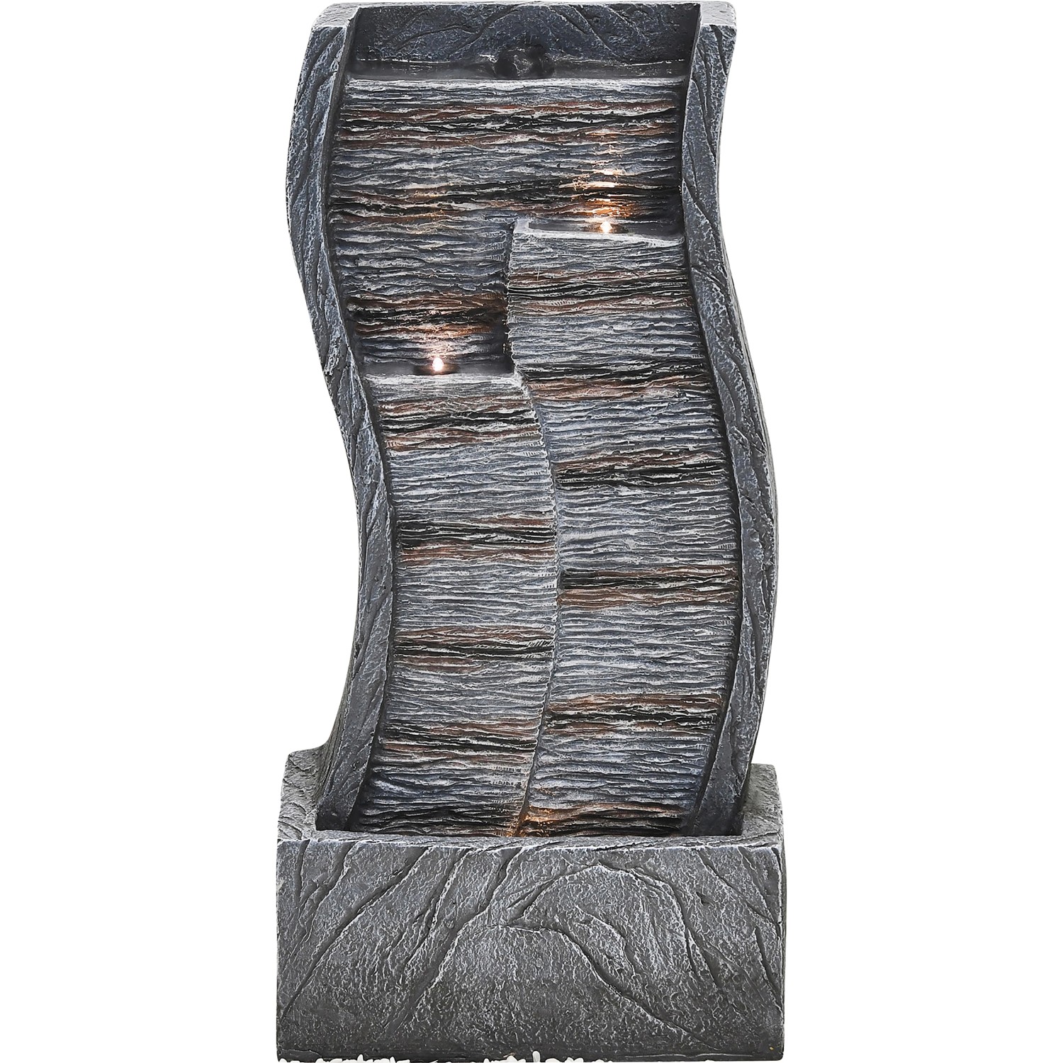 Granimex Wasserwand Mira inkl. Pumpe und LED-Beleuchtung 26 cm x 51 cm x 17 cm