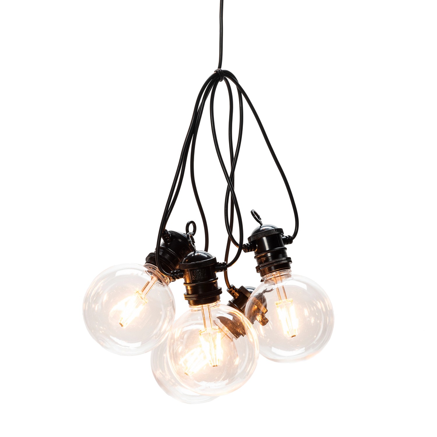 Konstsmide LED-Lichterkette Outdoor Retro Globe 10 LEDs Bernsteinfarben