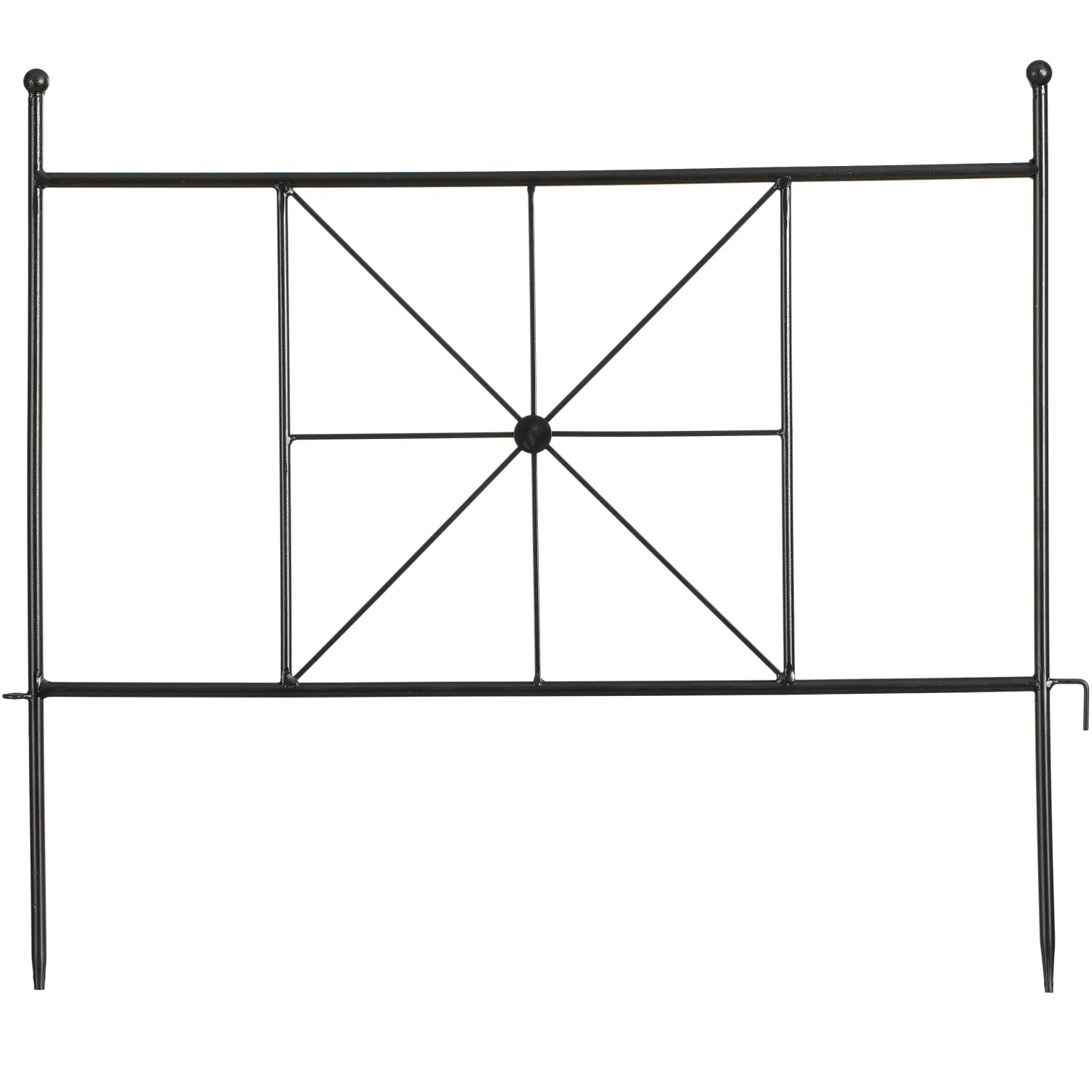 Mica Decorations Dekoration Zaun Gitterzaun Schwarz 56,5 x 48 cm (LxH)