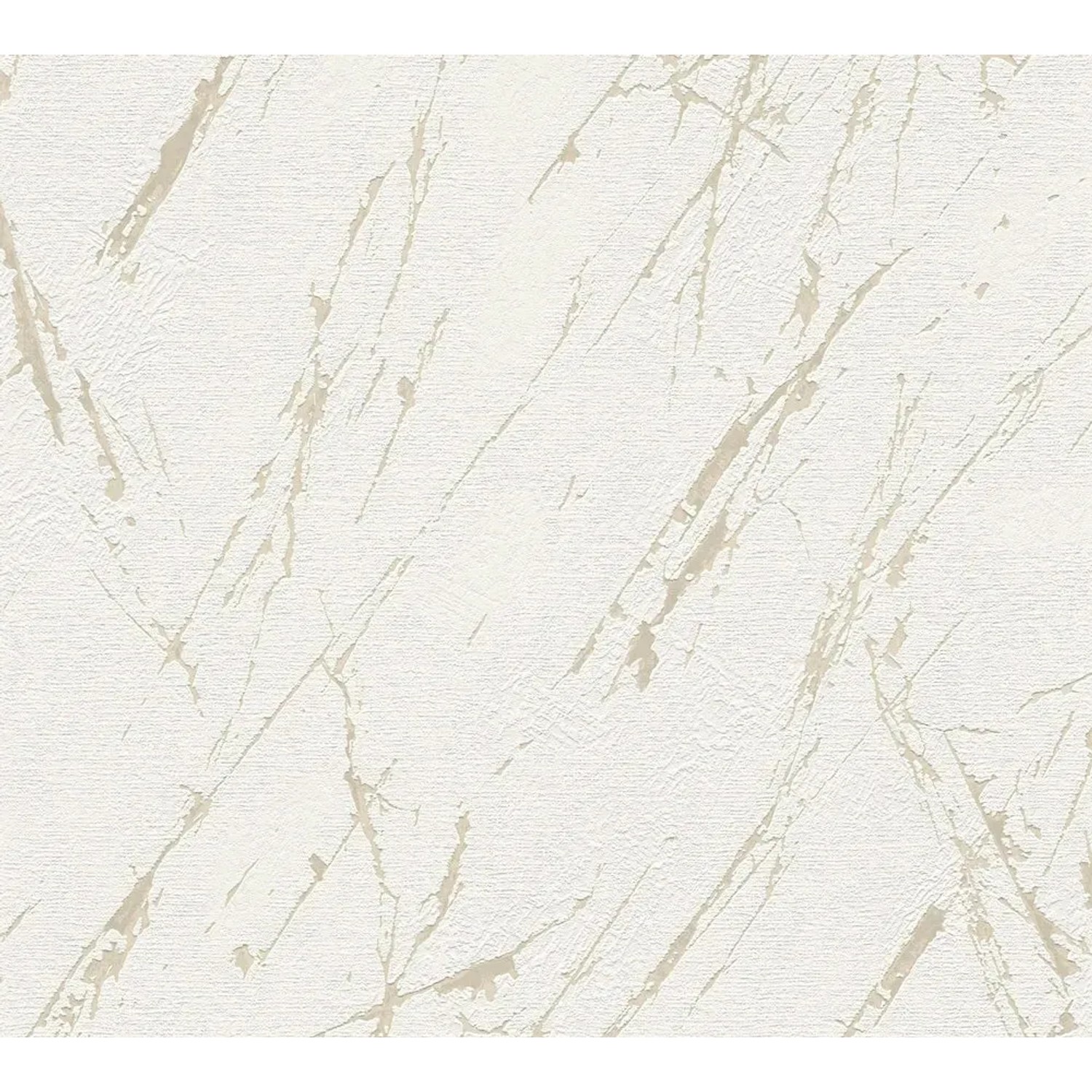 A.S. Création Vliestapete mit Marmoroptik Weiß Metallic 10,05 m x 0,53 m