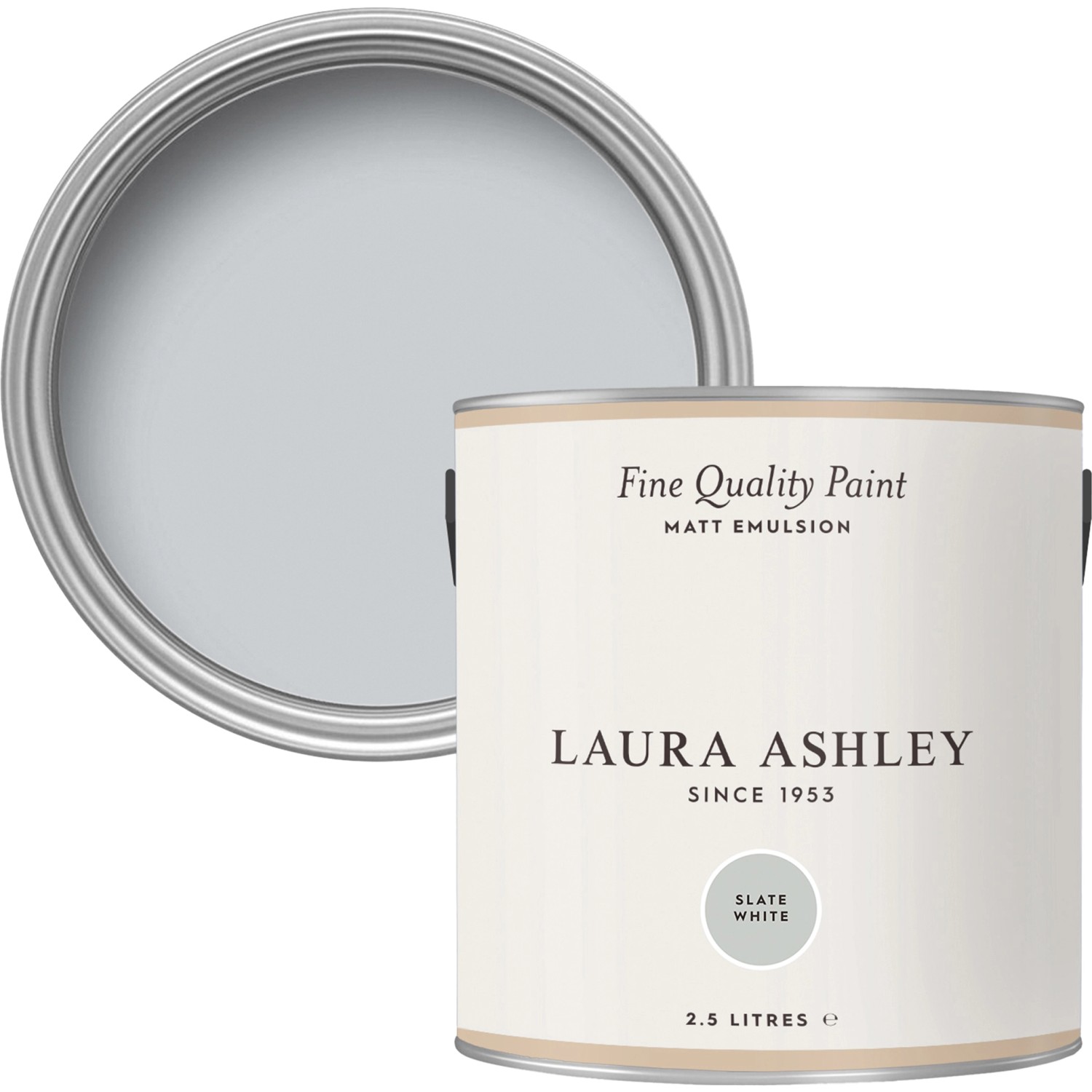 Laura Ashley Wandfarbe Slate White Hellgrau 2,5 l