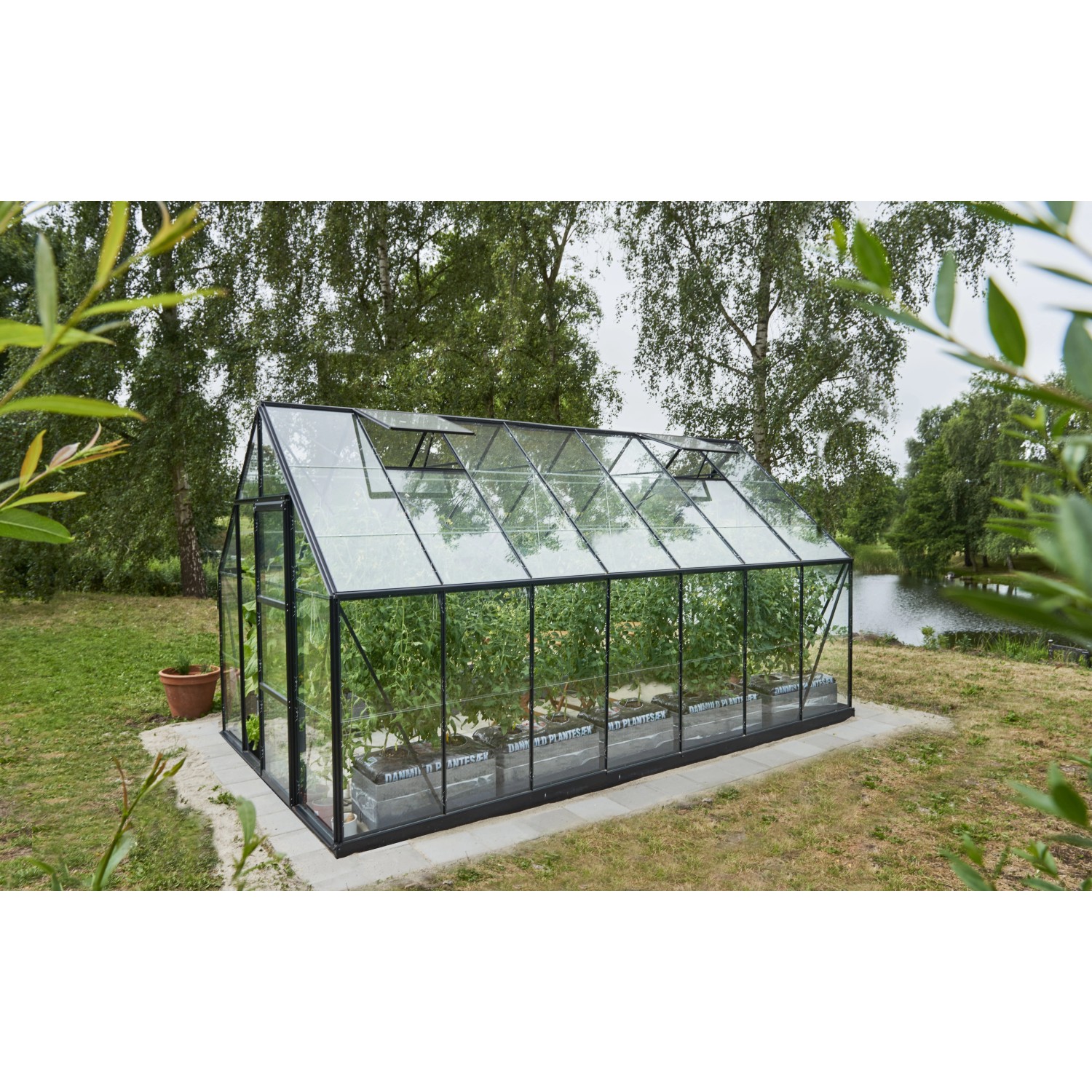 Halls Gewächshaus Universal 148 Schwarz 11,5 m²