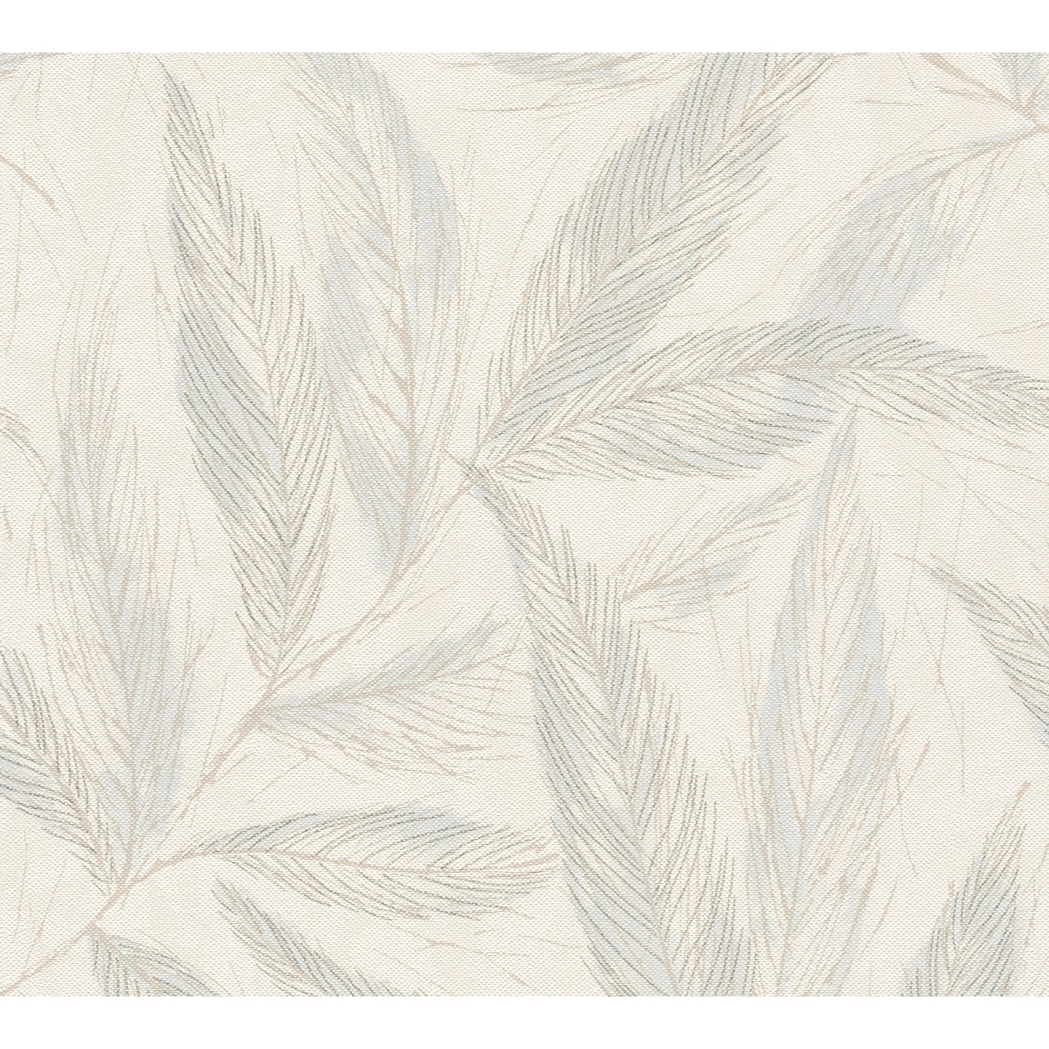 AS Creation Vliestapete Natur Blätter 10,05 m x 0,53 m Weiß-Blau FSC®