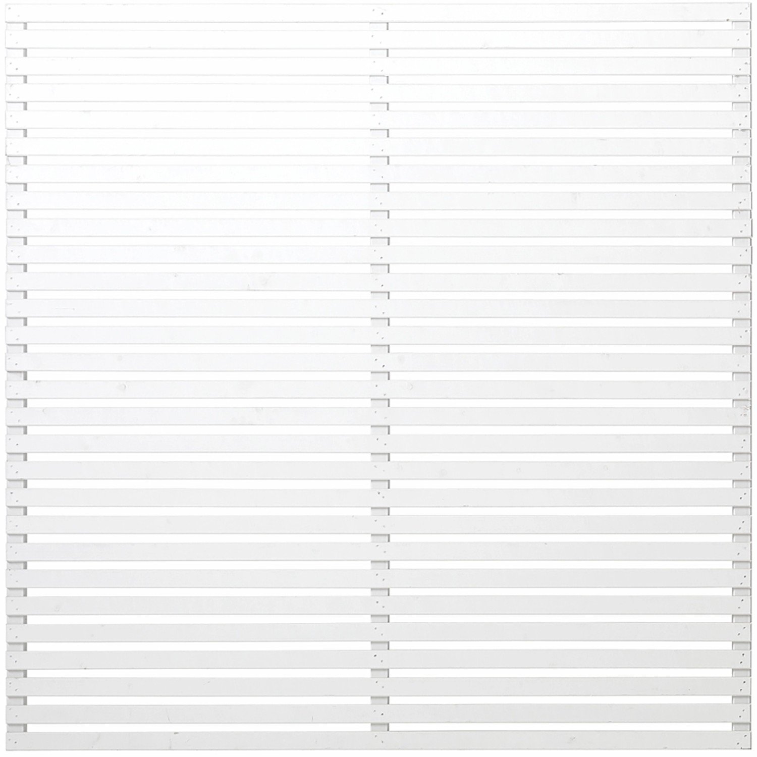 Plus Holz Sichtschutzzaun Tokyo Nadelholz Weiß 180 cm x 180 cm