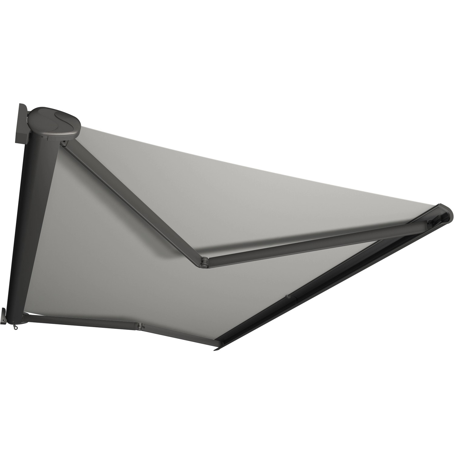 Kassettenmarkise Perform 400 x 300 cm Gestell Anthrazit Tuch Hellgrau