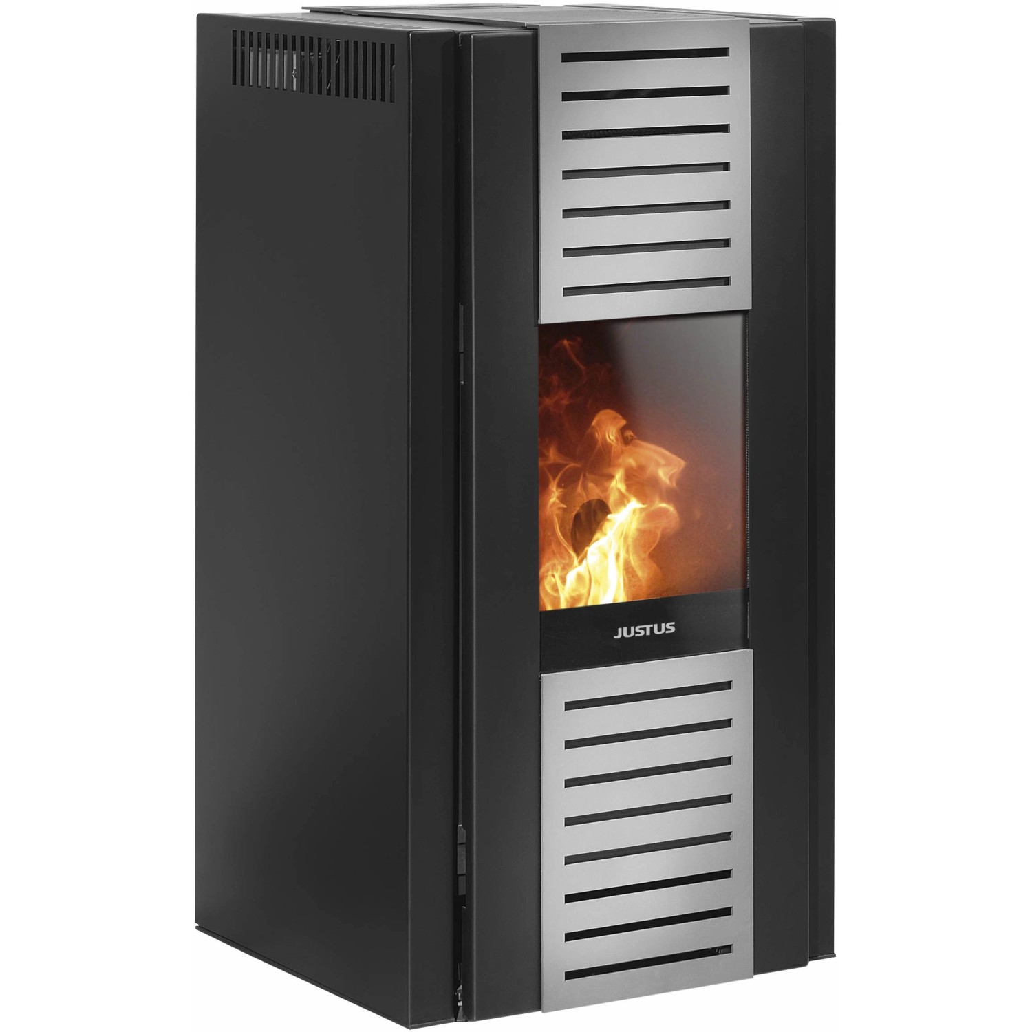 Justus Pelletofen Sirkos 2.0 Stahl Schwarz 6 kW mit Automatik