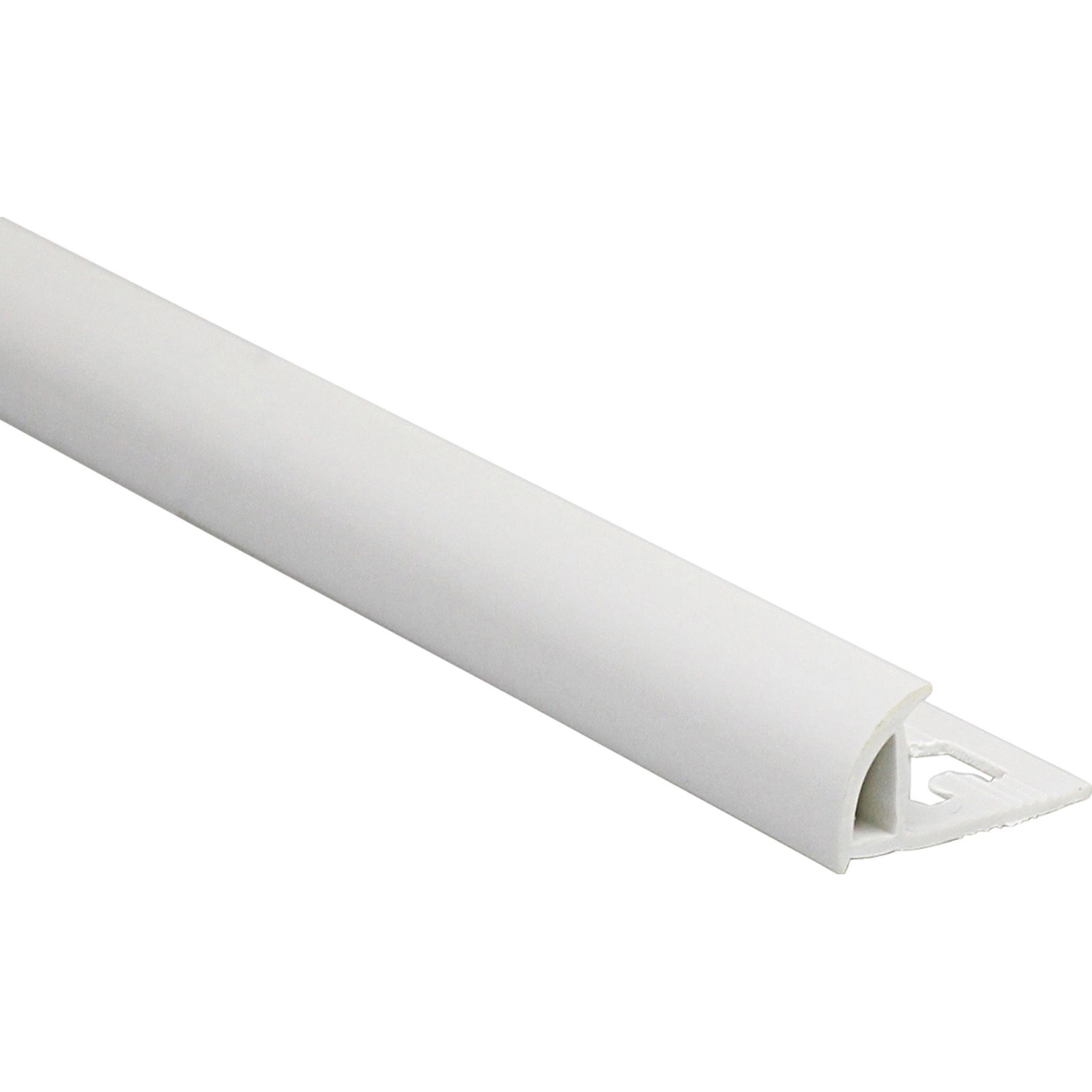 Viertelkreis-Abschlussprofil PVC matt Weiß 8 mm x 1 m