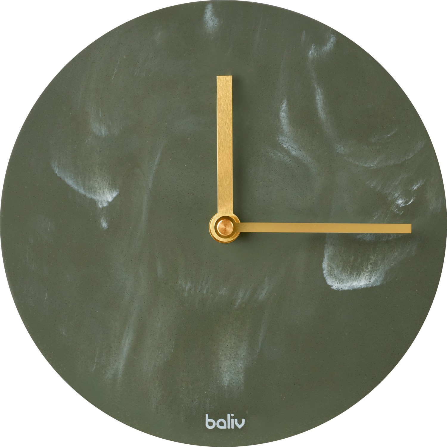 baliv Moss Green trend Wanduhr Polyresin Grün