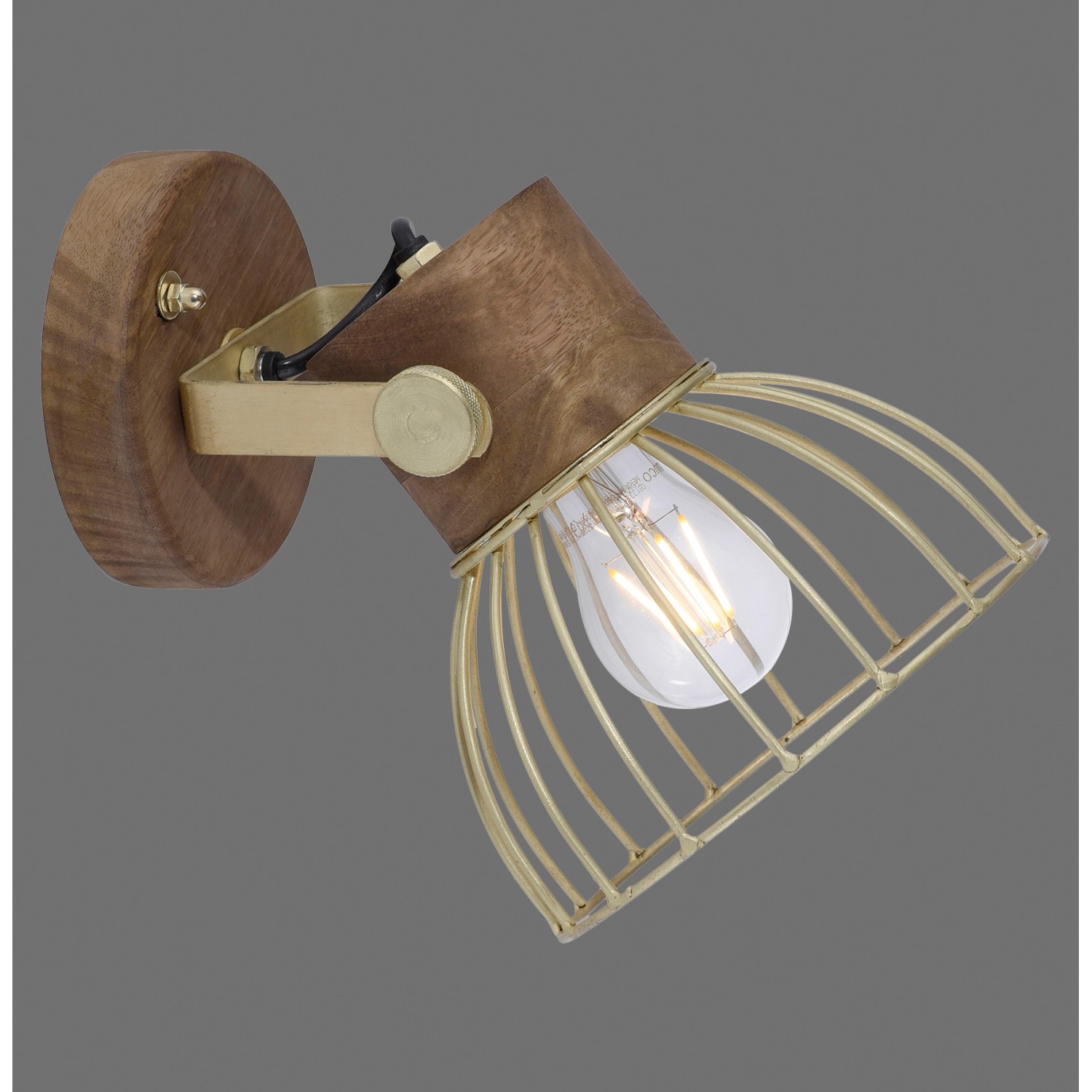 Just Light. Wand-u. Deckenleuchte Alami 1-flammig Messing matt