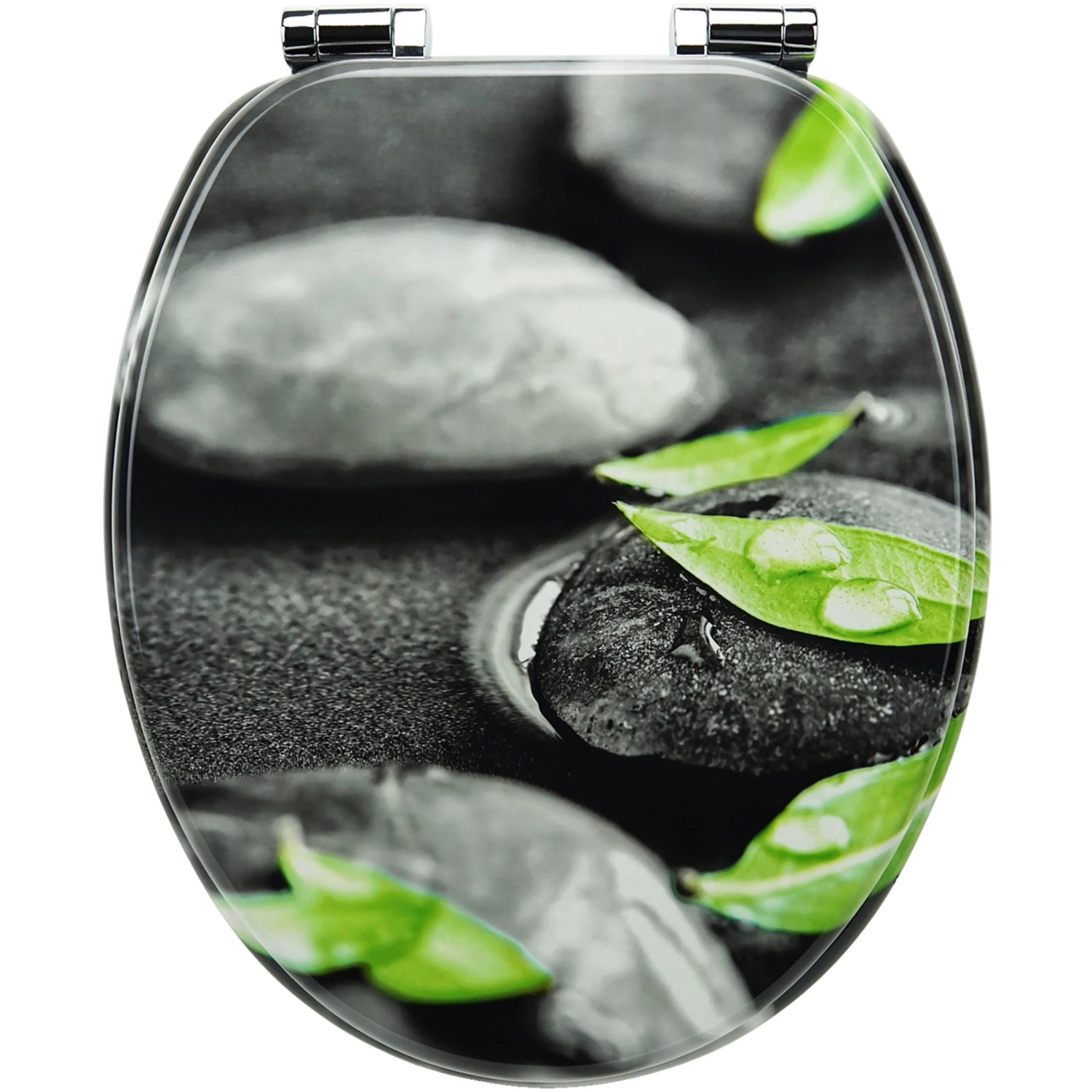 Sanfino WC Sitz Rocks Toilettendeckel mit Absenkautomatik aus Holz