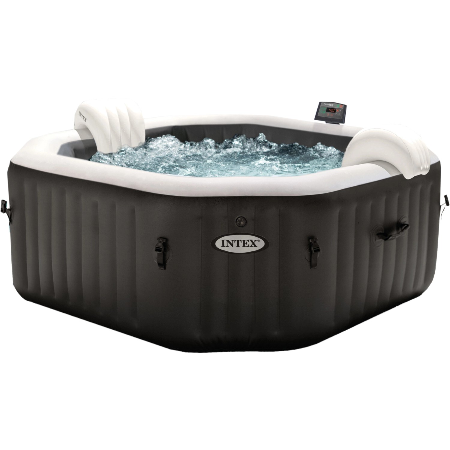 Intex PureSpa Octagon Bubble Jet mit Salzwassersystem Ø 201 cm x 71cm