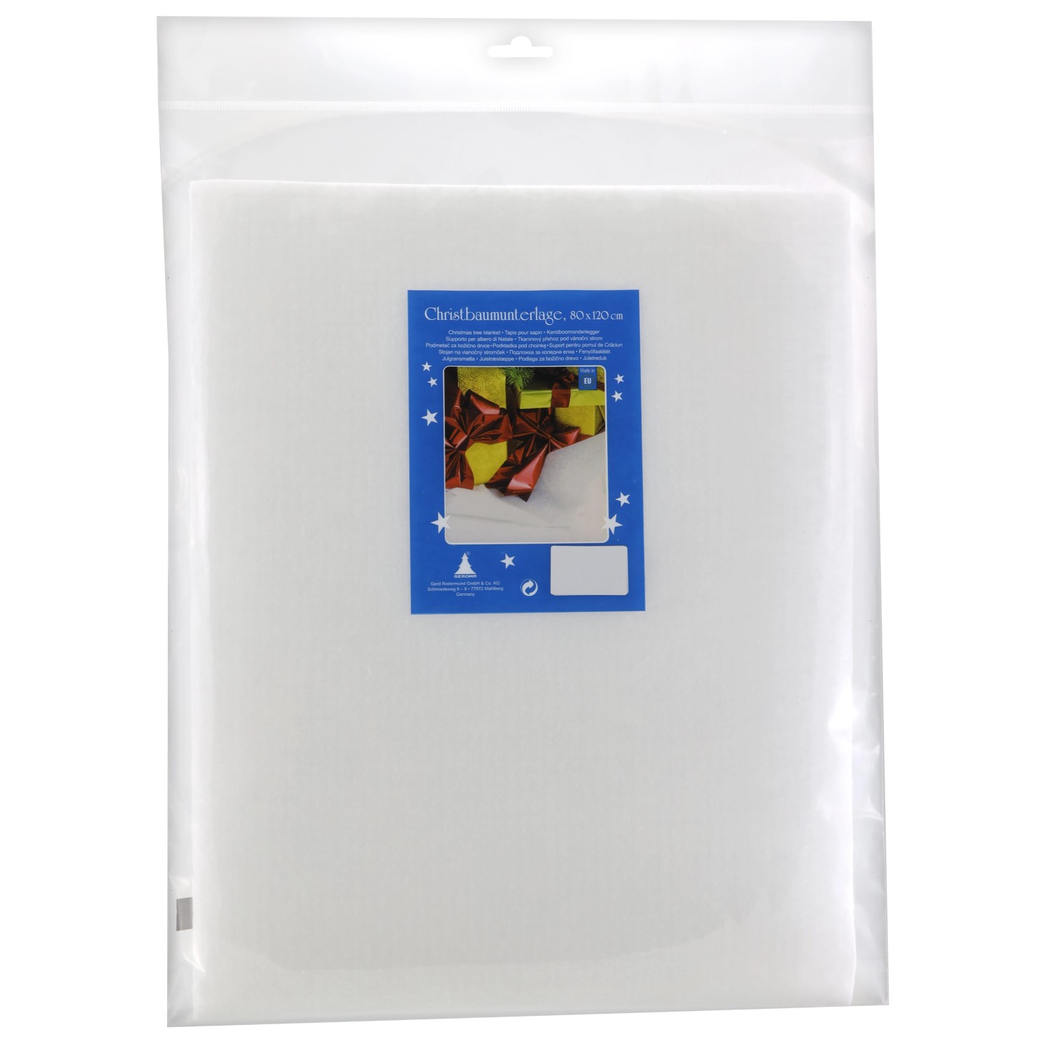 Weihnachtsbaum-Unterlage 80 cm x 120 cm Weiß