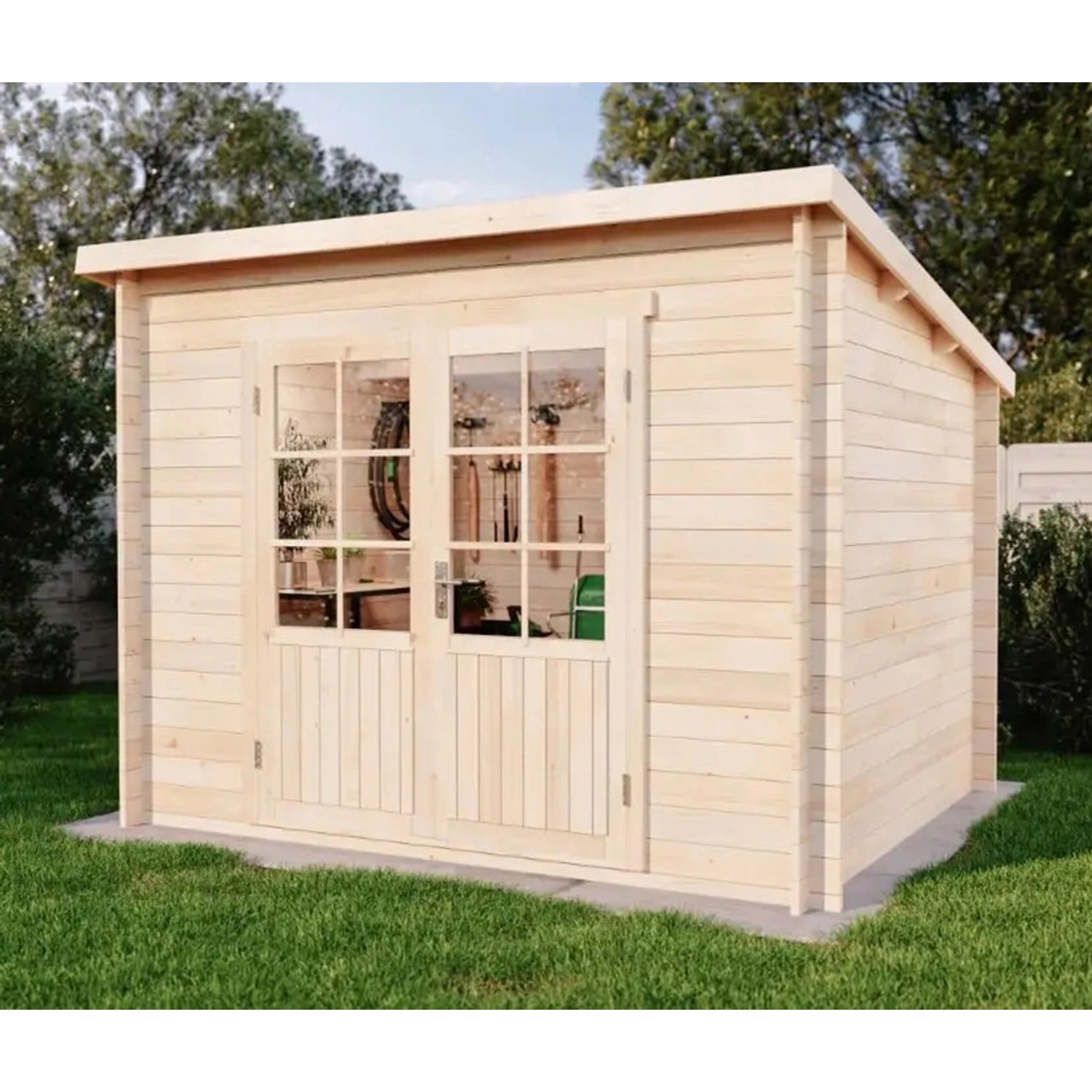 Alpholz Gartenhaus Maria-40 Natur 300 cm x 250 cm