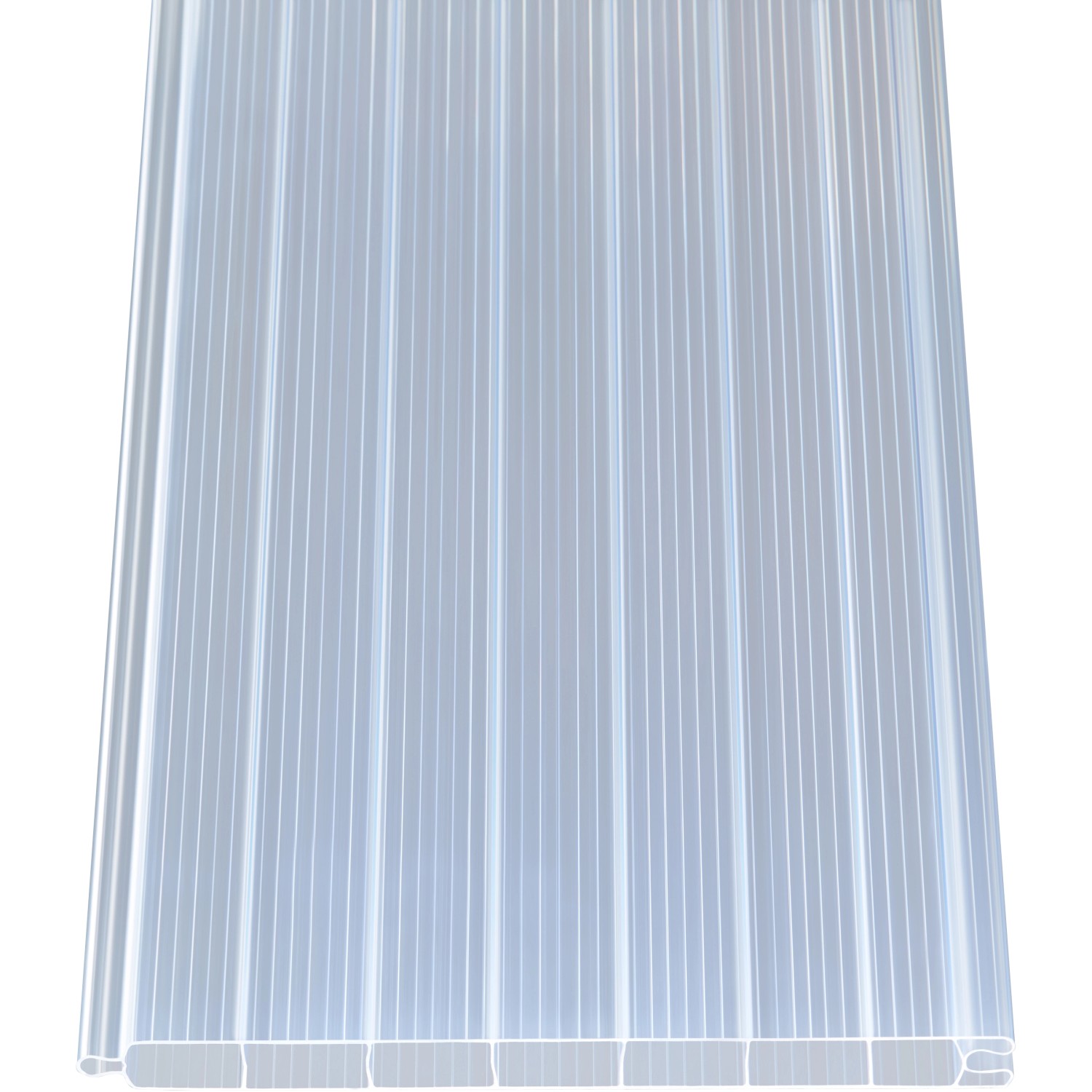 PVC Hohlkammerpaneele 1,6 cm Transparent 250 cm x 20 cm