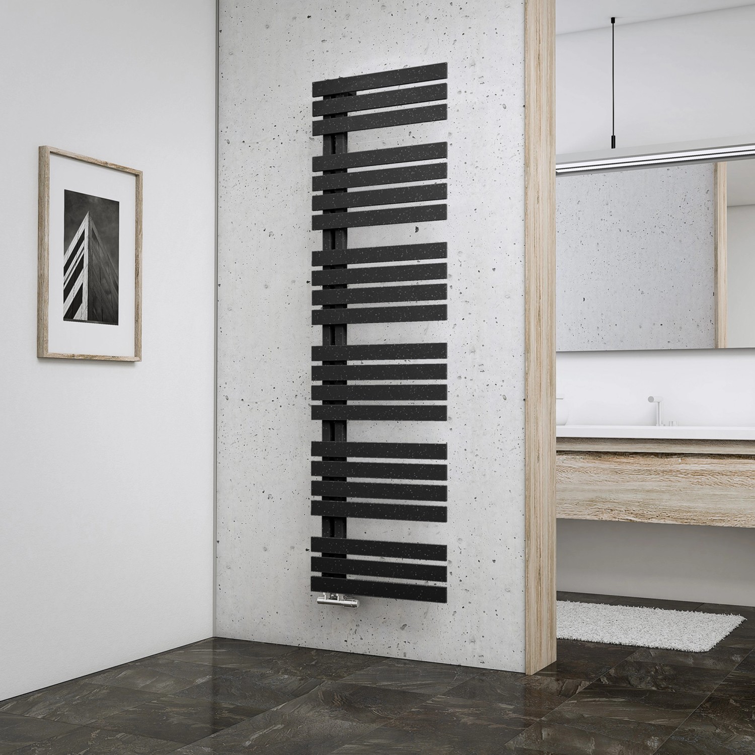 Schulte Design-Heizkörper Breda 718 W Pearl Schwarz