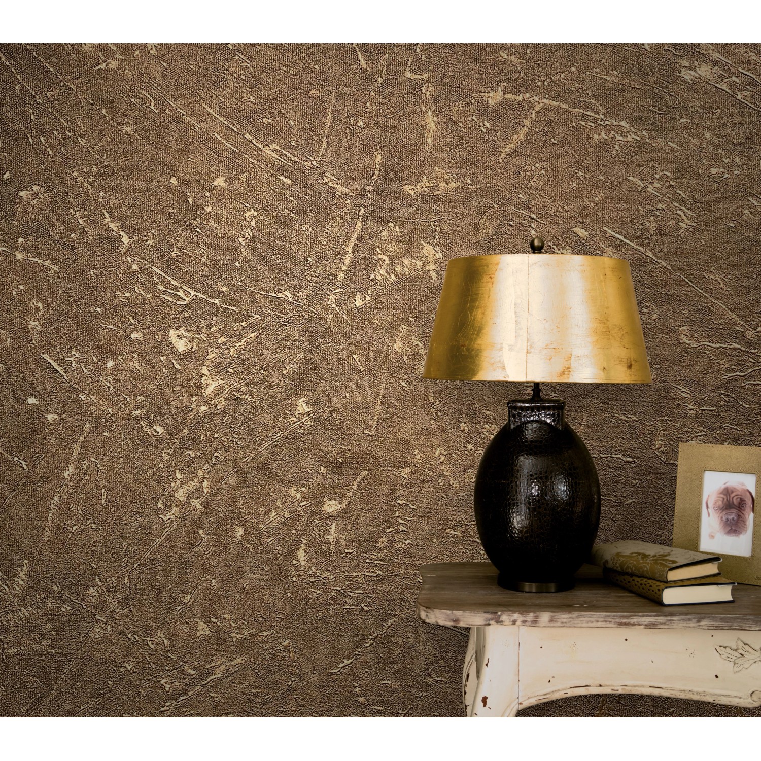 Marburg Vliestapete Vintage Deluxe Betonoptik Gold FSC®