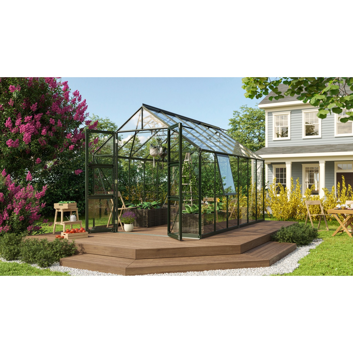Vitavia Gewächshaus Olymp 9900 Smaragd 9,9 m² inkl. Fundament