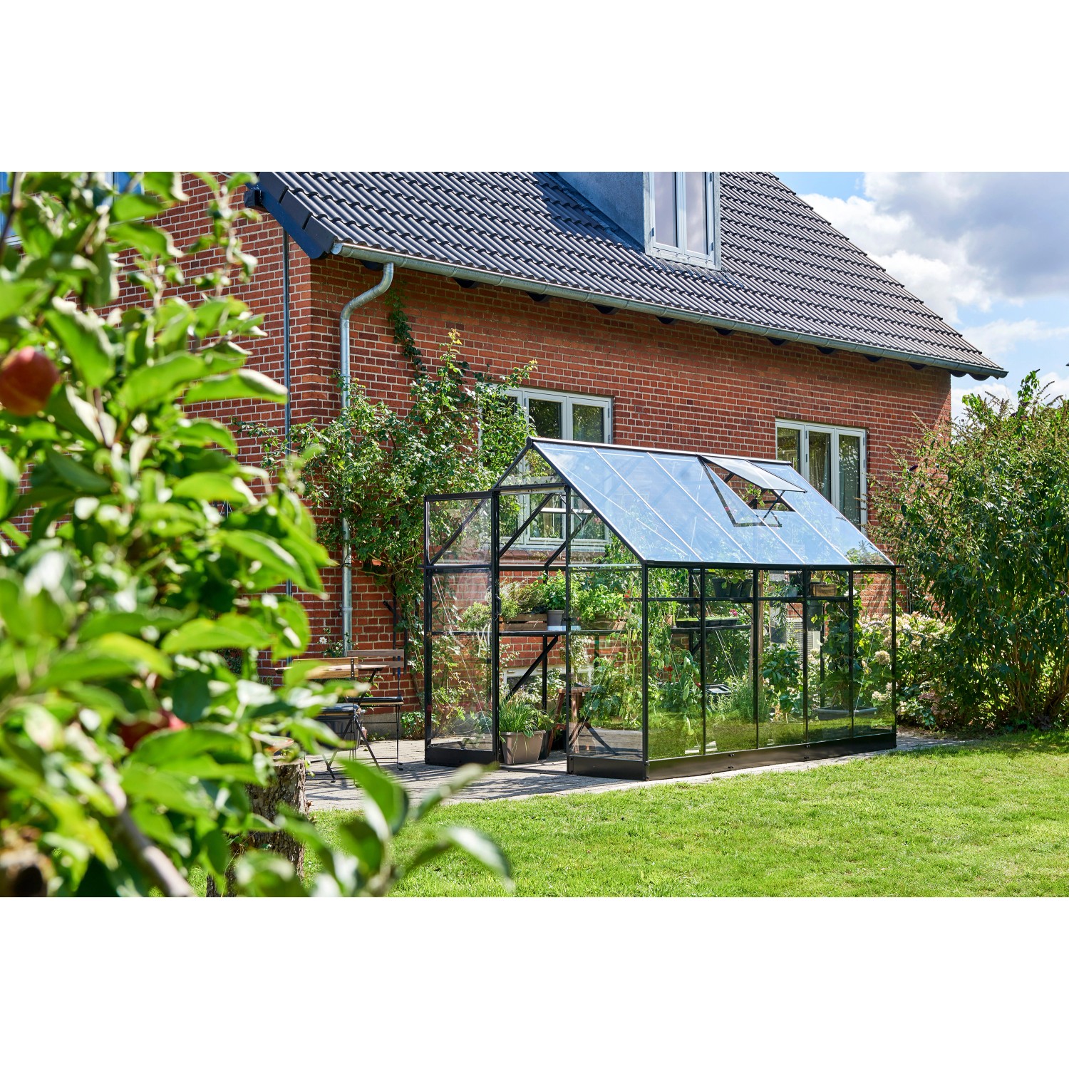 Halls Gewächshaus Qube 610 Schwarz 6,4 m²