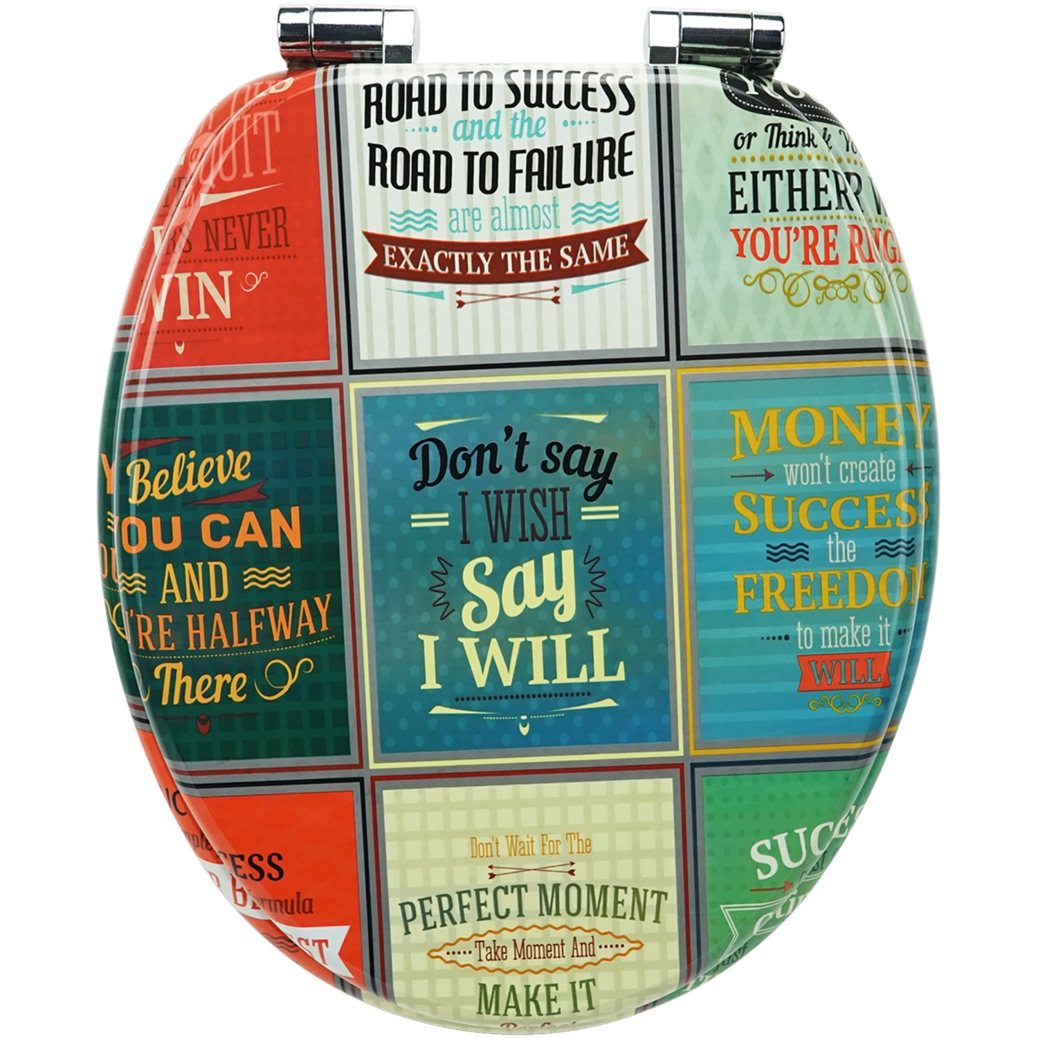 Sanfino WC Sitz Old School Toilettendeckel mit Absenkautomatik aus Holz