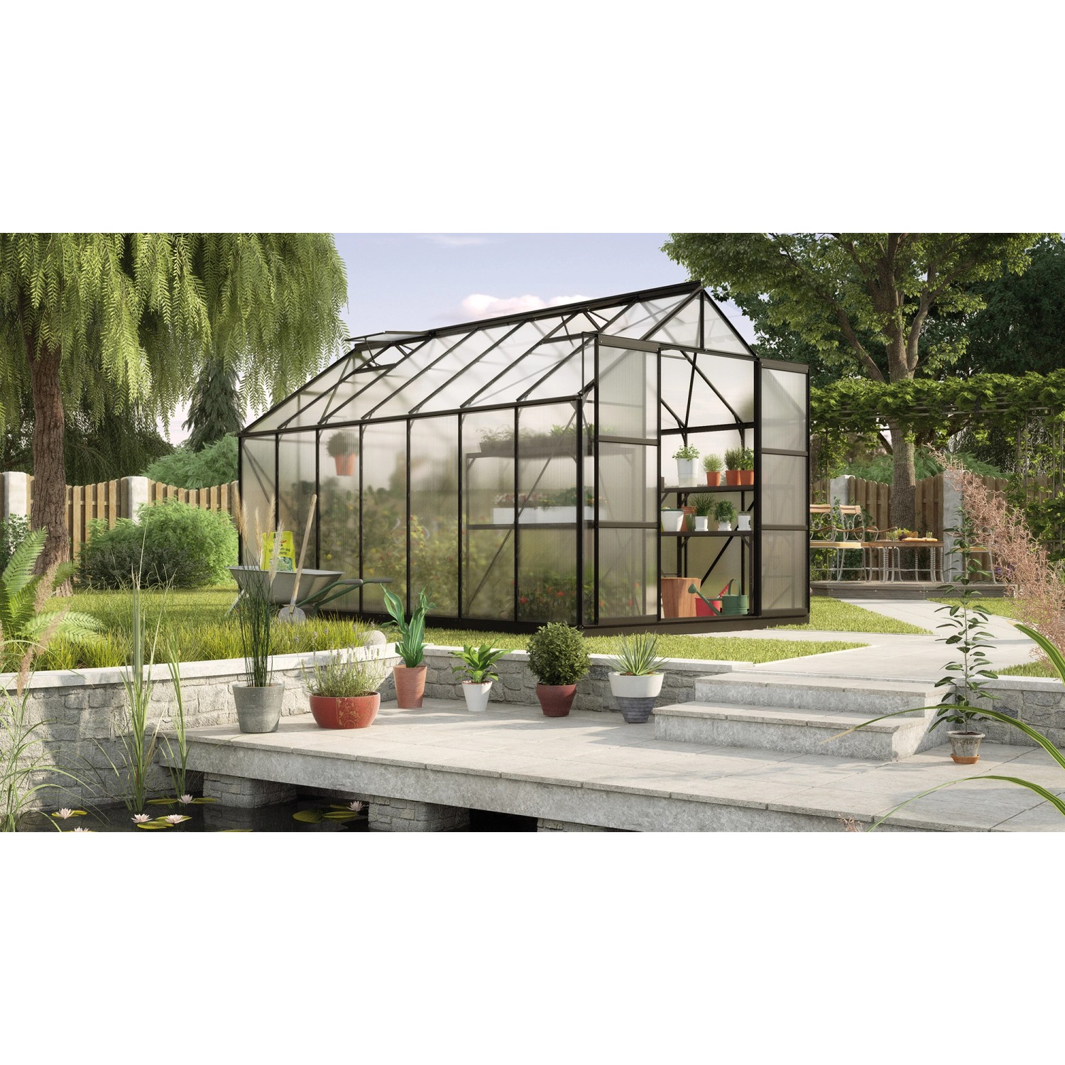 Vitavia Gewächshaus Uranus 11500 Schwarz 11,5 m²