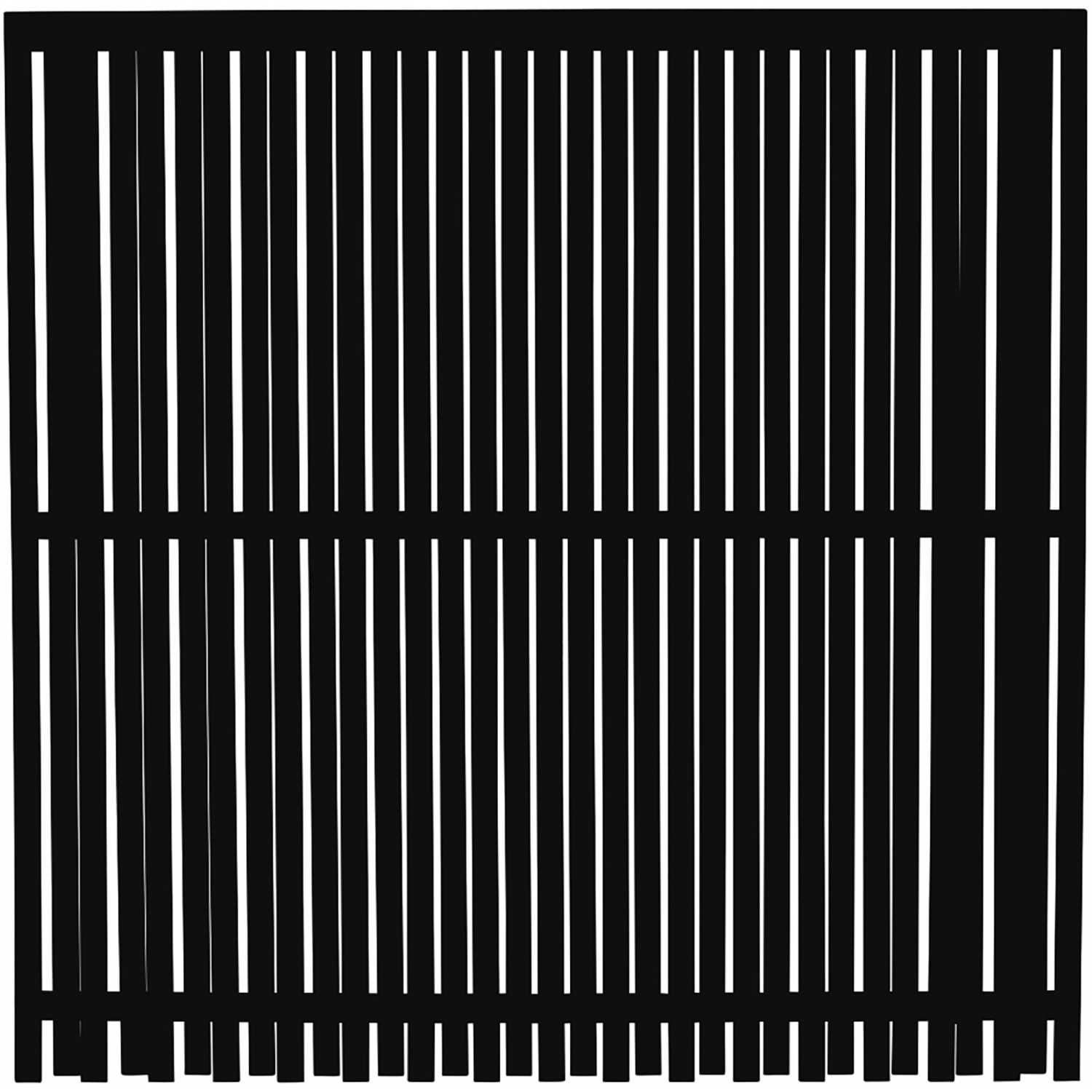 Plus Holz Sichtschutzzaun Nagano Nadelholz Schwarz 180 cm x 180 cm