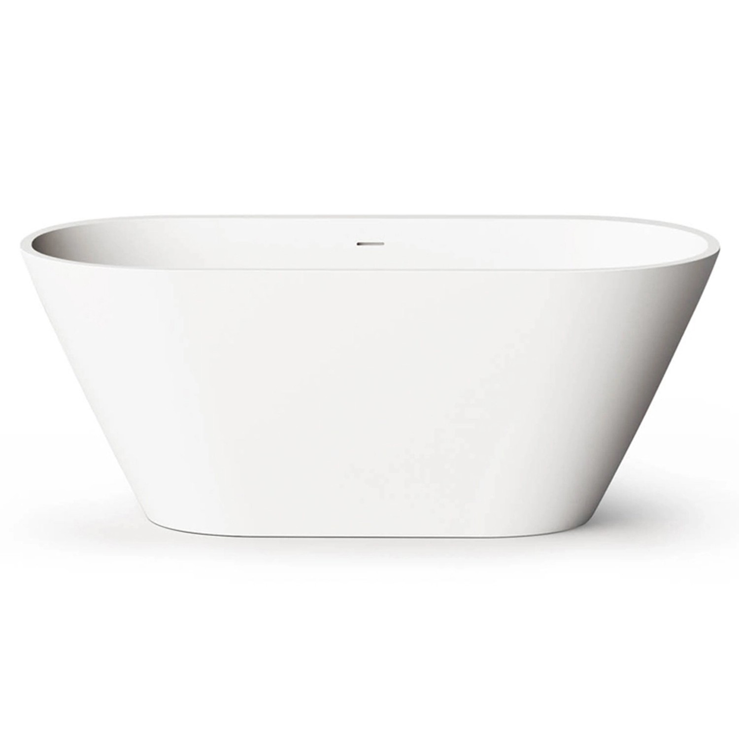 PAA Badewanne Deco Nudo aus Mineralguss 166 cm x 72,5 cm x 63 cm Weiß - Matt