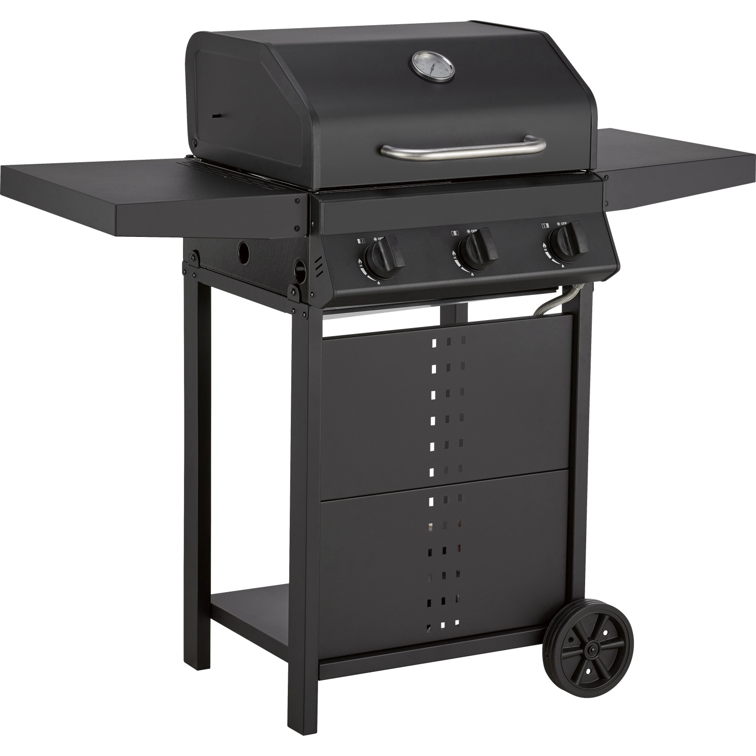 Gasgrill Cumbre 3 Brenner 48 cm x 37 cm mit Rollen