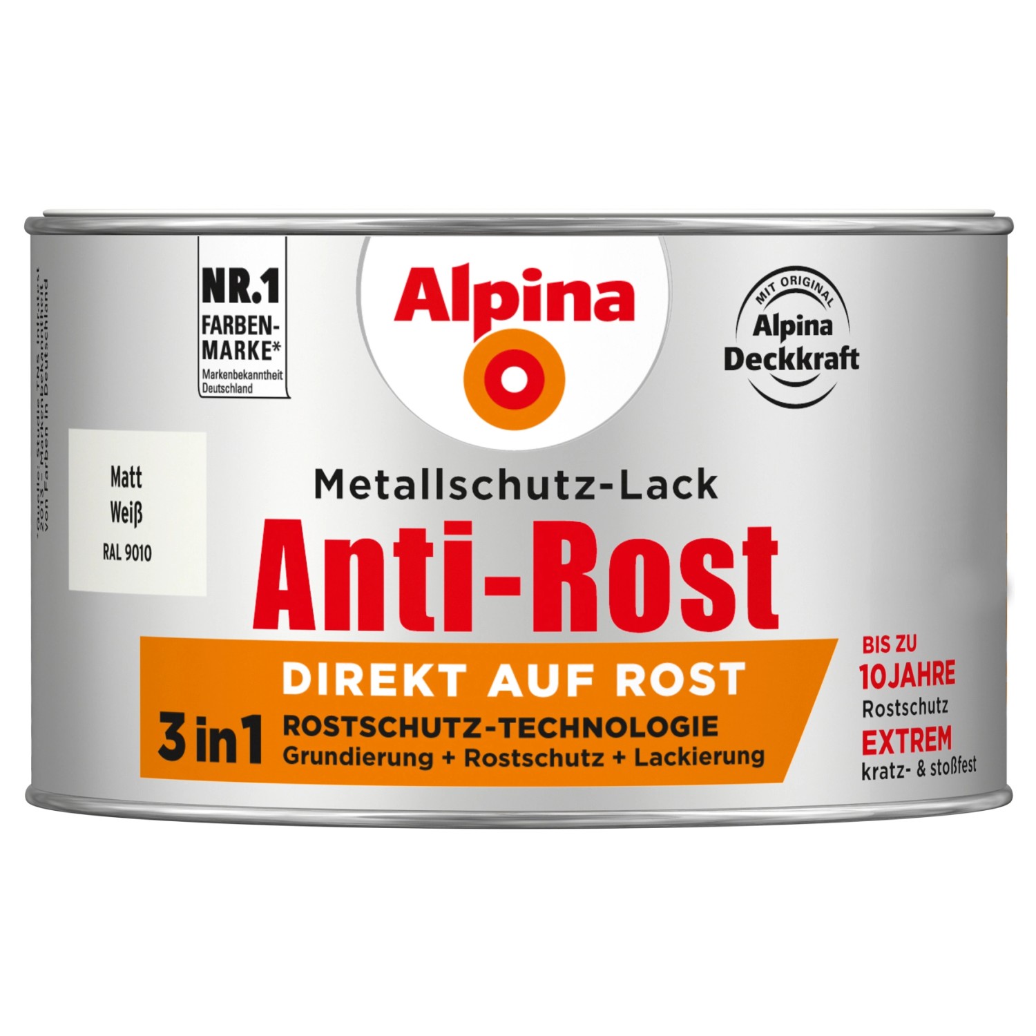 Alpina Metallschutz-Lack Anti-Rost Weiß matt 300 ml