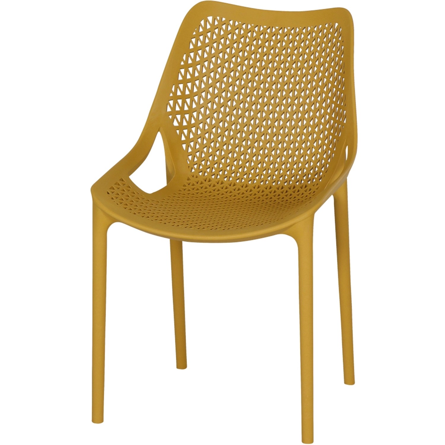 Siena Garden District Stapelsessel 50 cm x 60 cm x 81 cm Mustard