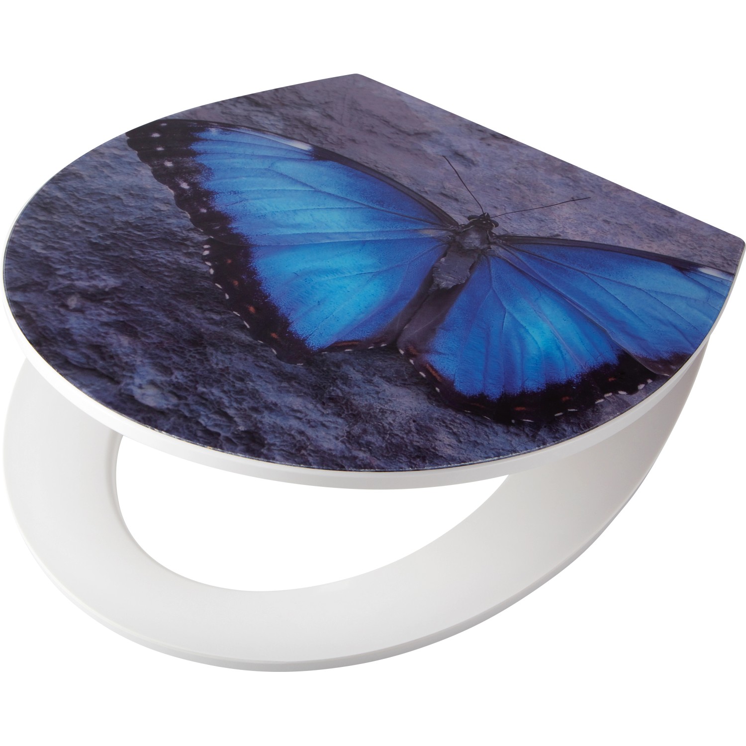 baliv WC-Sitz Itata mit Absenkautomatik Duroplast Weiß Schmetterling