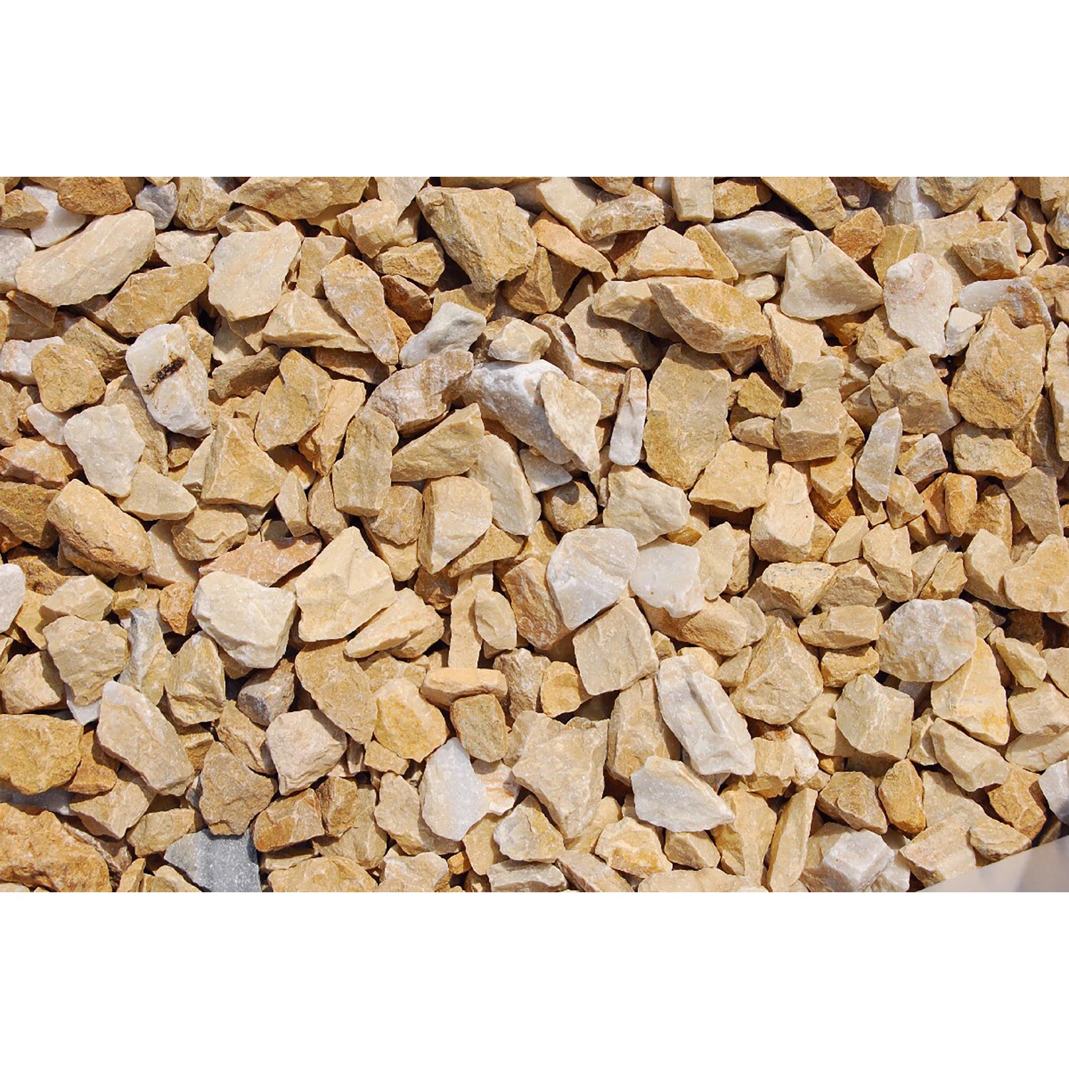 Marmorsplitt Gold-Ocker 16 - 25 mm 25 kg PE-Sack