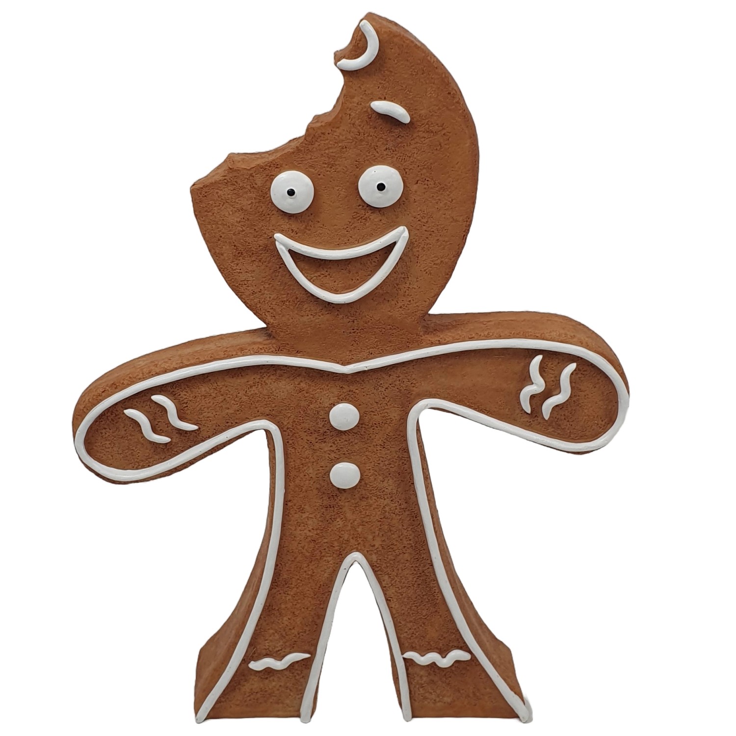 Dekorative Weihnachtsfigur Pfefferkuchenmann 24 cm Braun-Bunt