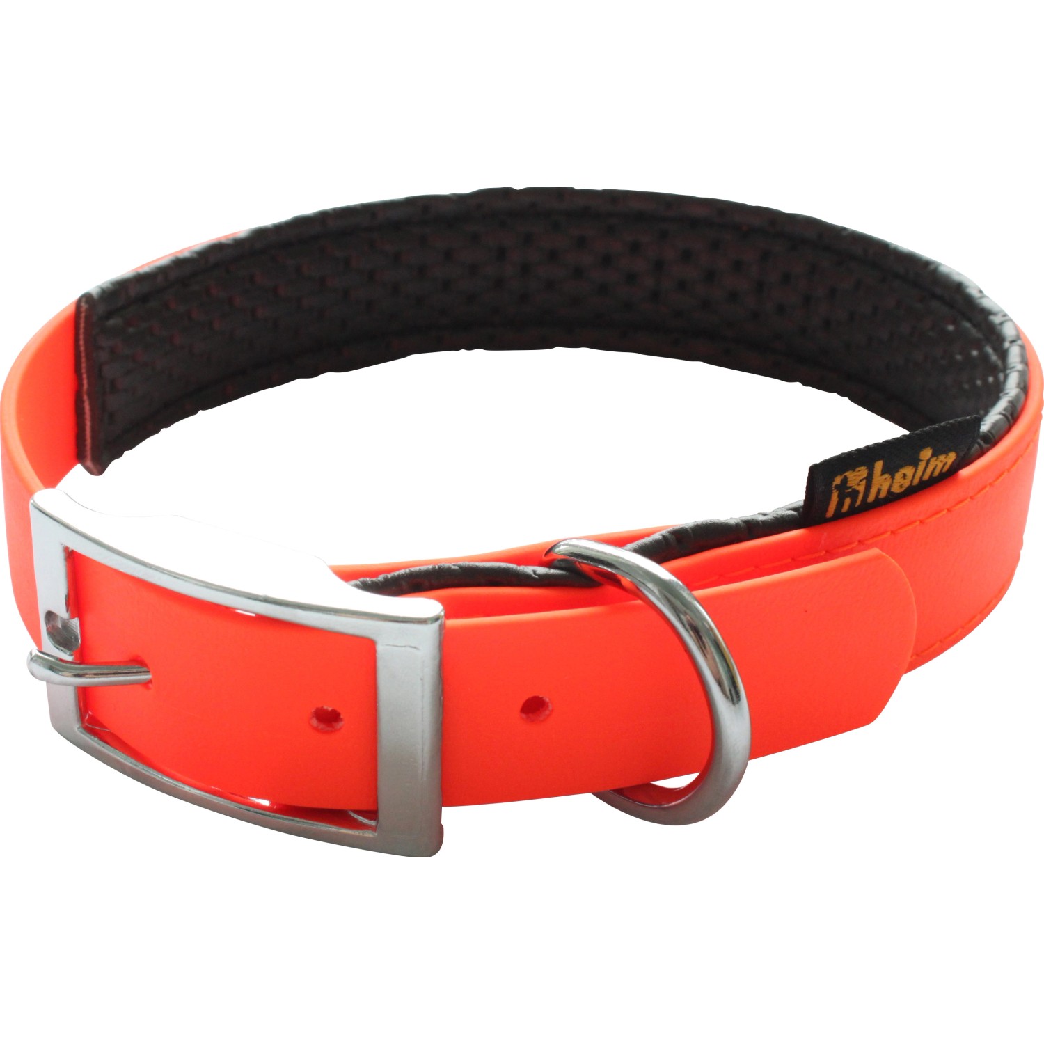 Heim Hundehalsband BioThane Breite 25 mm Länge 50 cm Leuchtorange