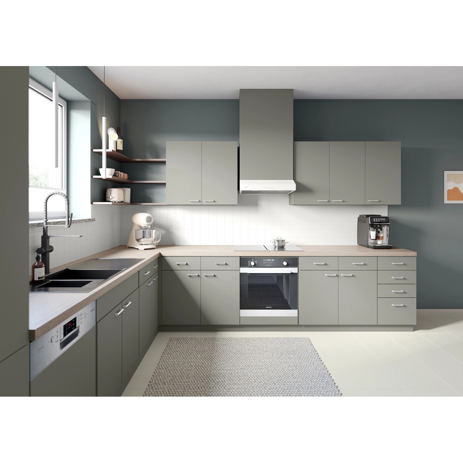 Alpina Möbel-Lack Bad & Küche Granit Seidenmatt 750 ml