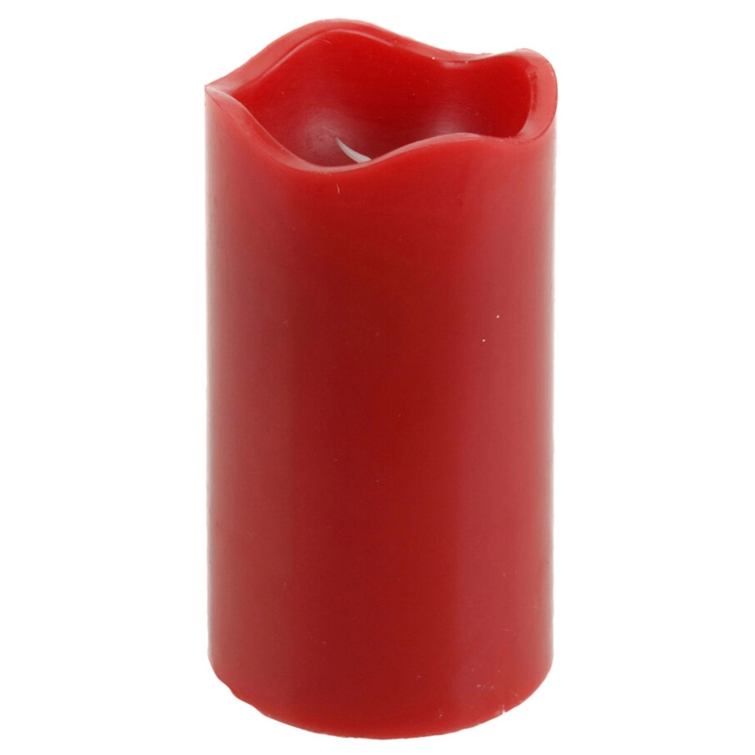 LED-Kerze Ø 7 cm x 13 cm Rot