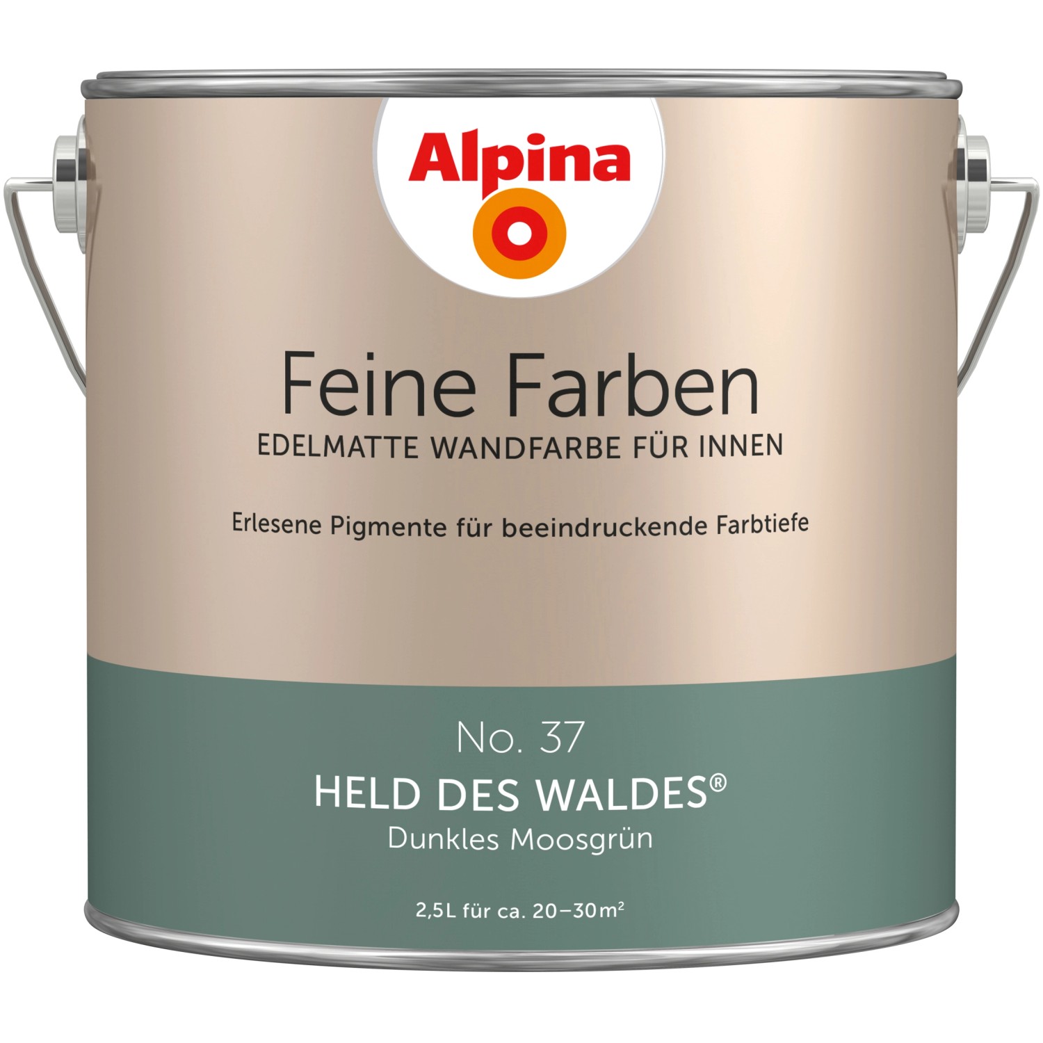 Alpina Feine Farben No. 37 Held des Waldes® Moosgrün edelmatt 2,5 l