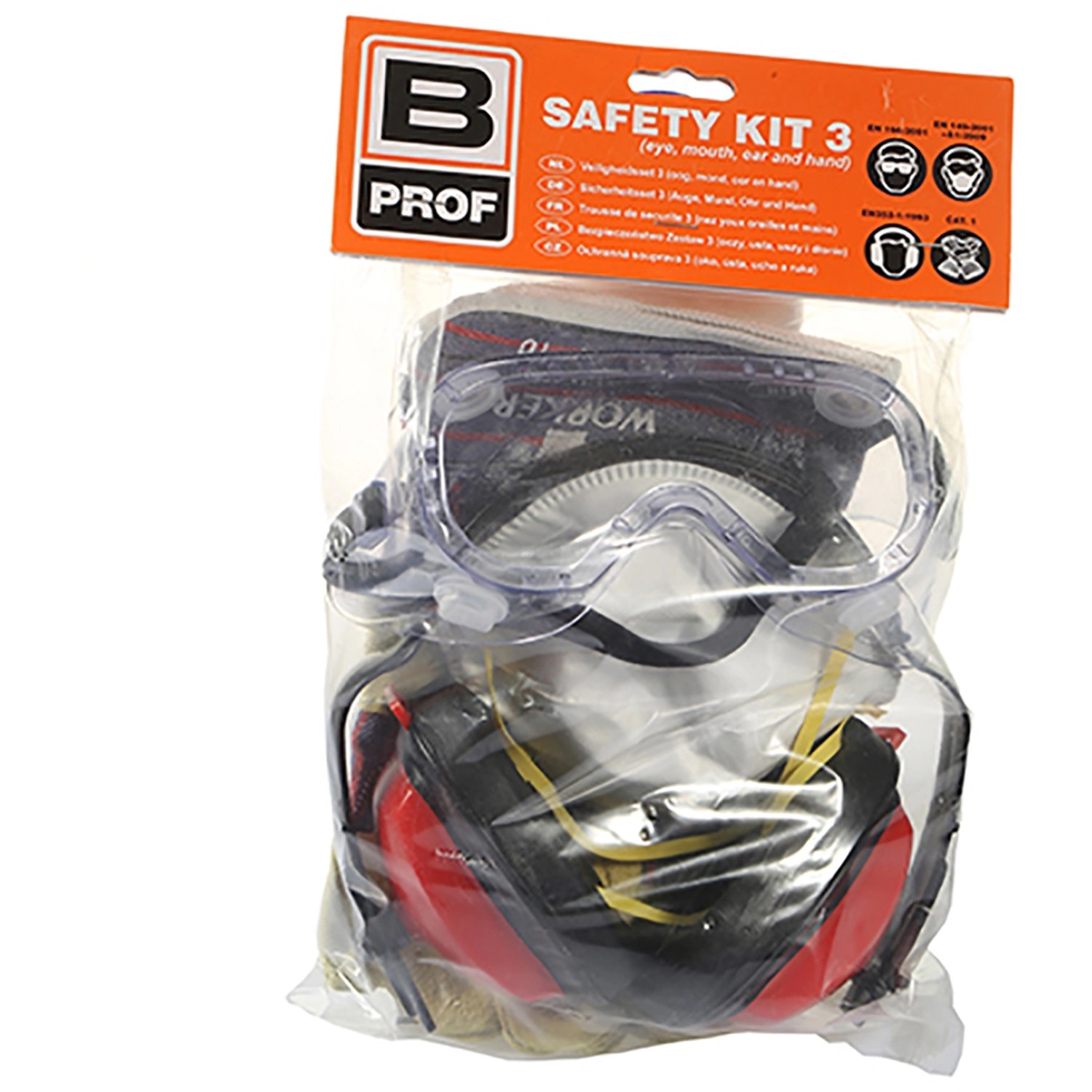 Boels Sicherheitsset für Augen, Mund, Ohren und Hände 4-tlg.