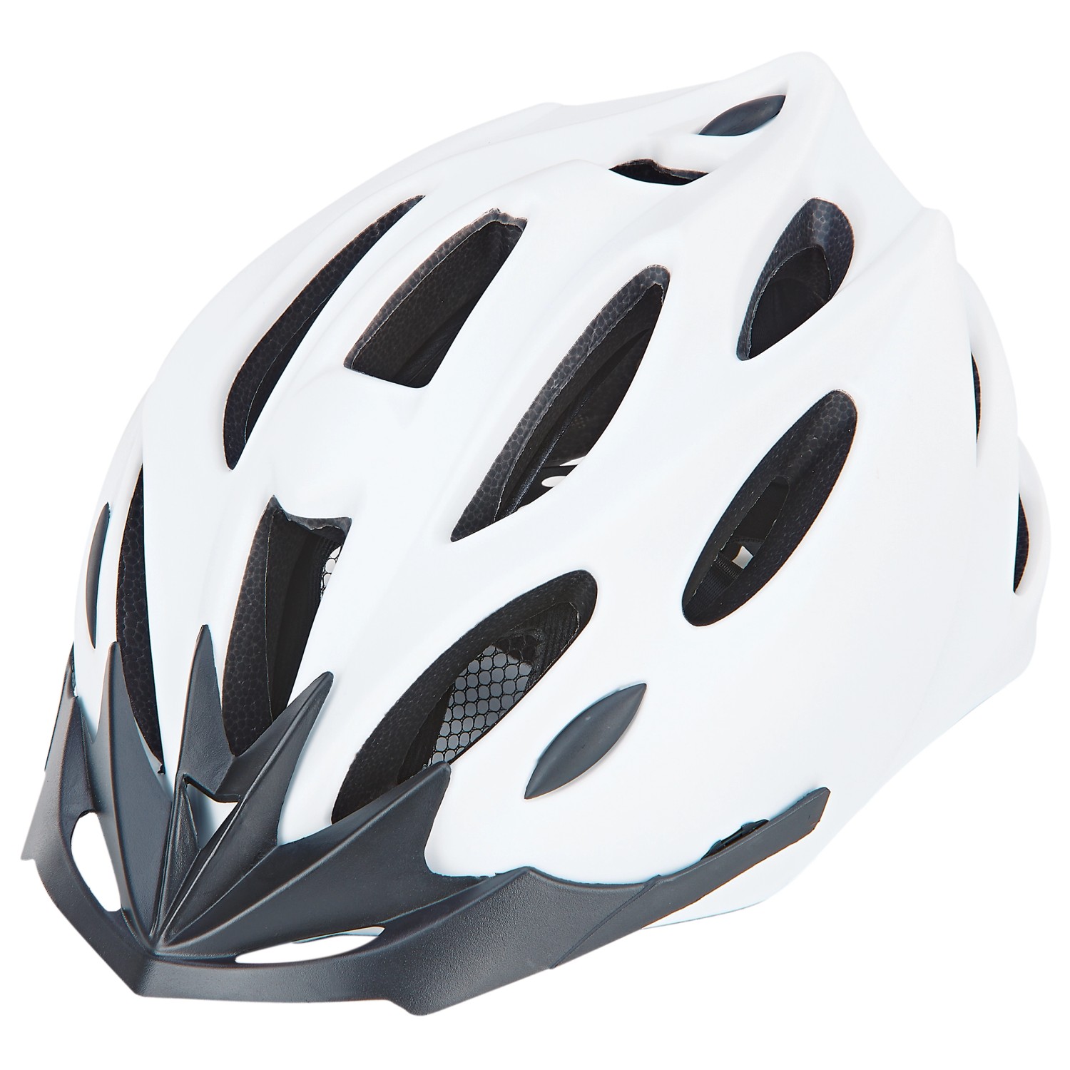 Prophete Erwachsenen-Fahrradhelm Inmold Größe 55 - 58 cm Weiß mit Reflexstreifen