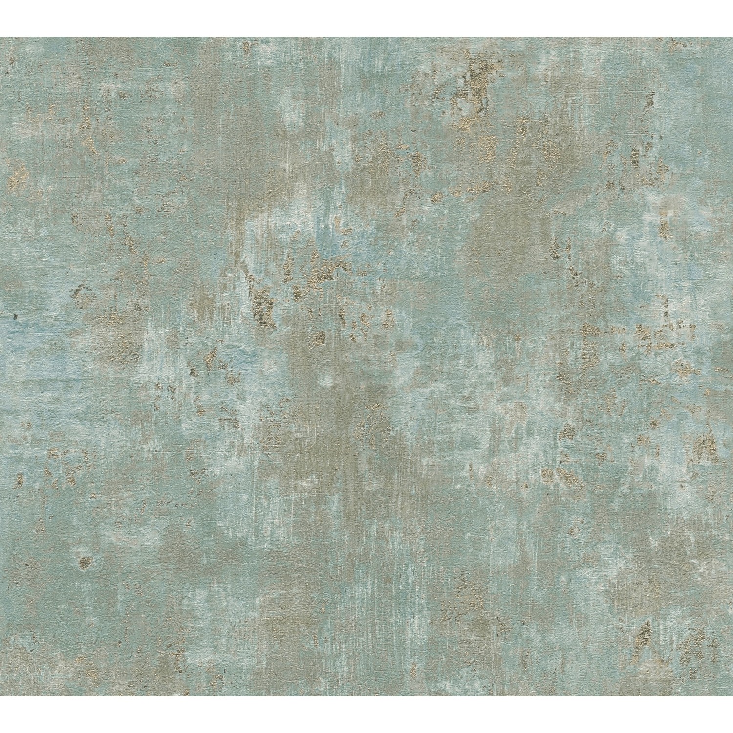 AS Creation Tapete Pop Up Panel Selbstklebend Rostoptik 250x52 cm Grün-Gold FSC®