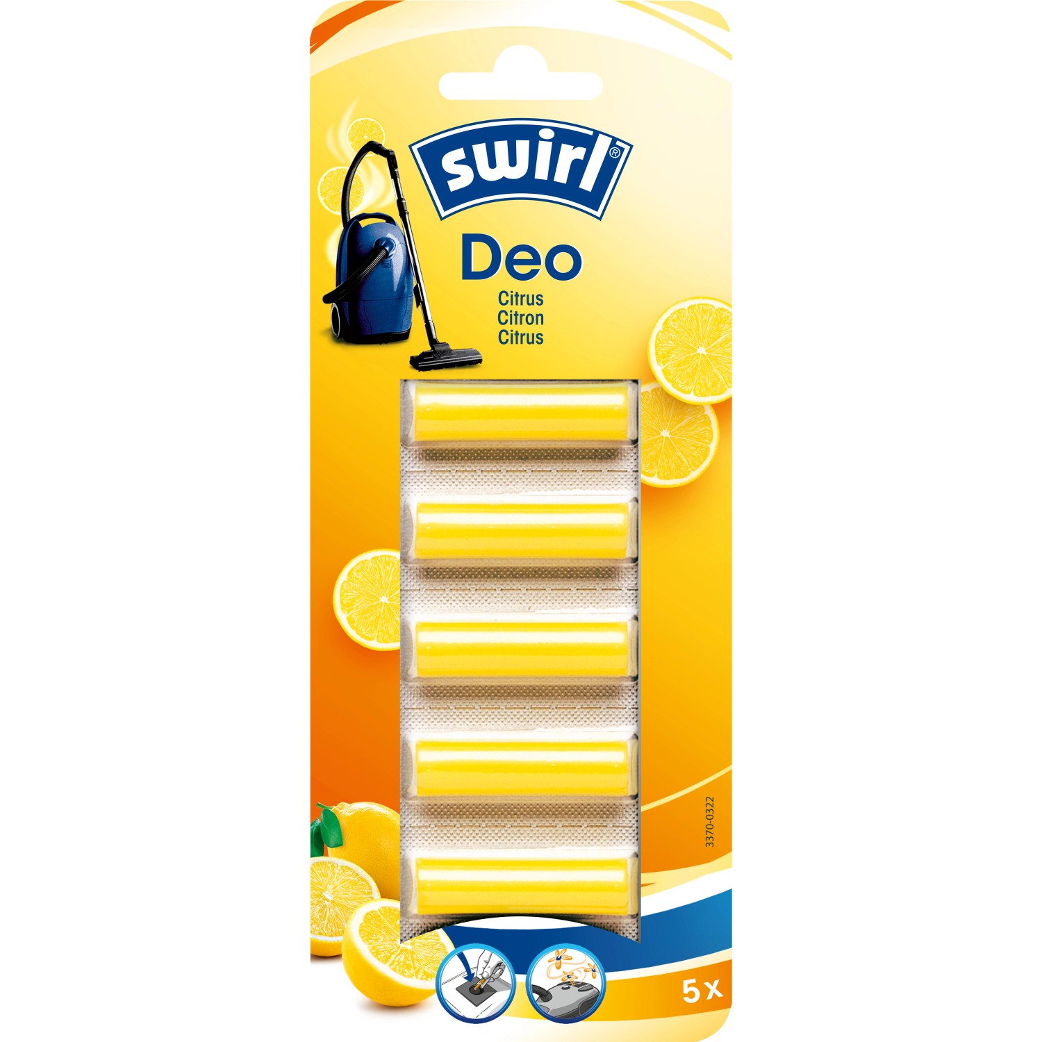 Swirl® Staubsauger-Deo-Sticks Citrus 5 Sticks