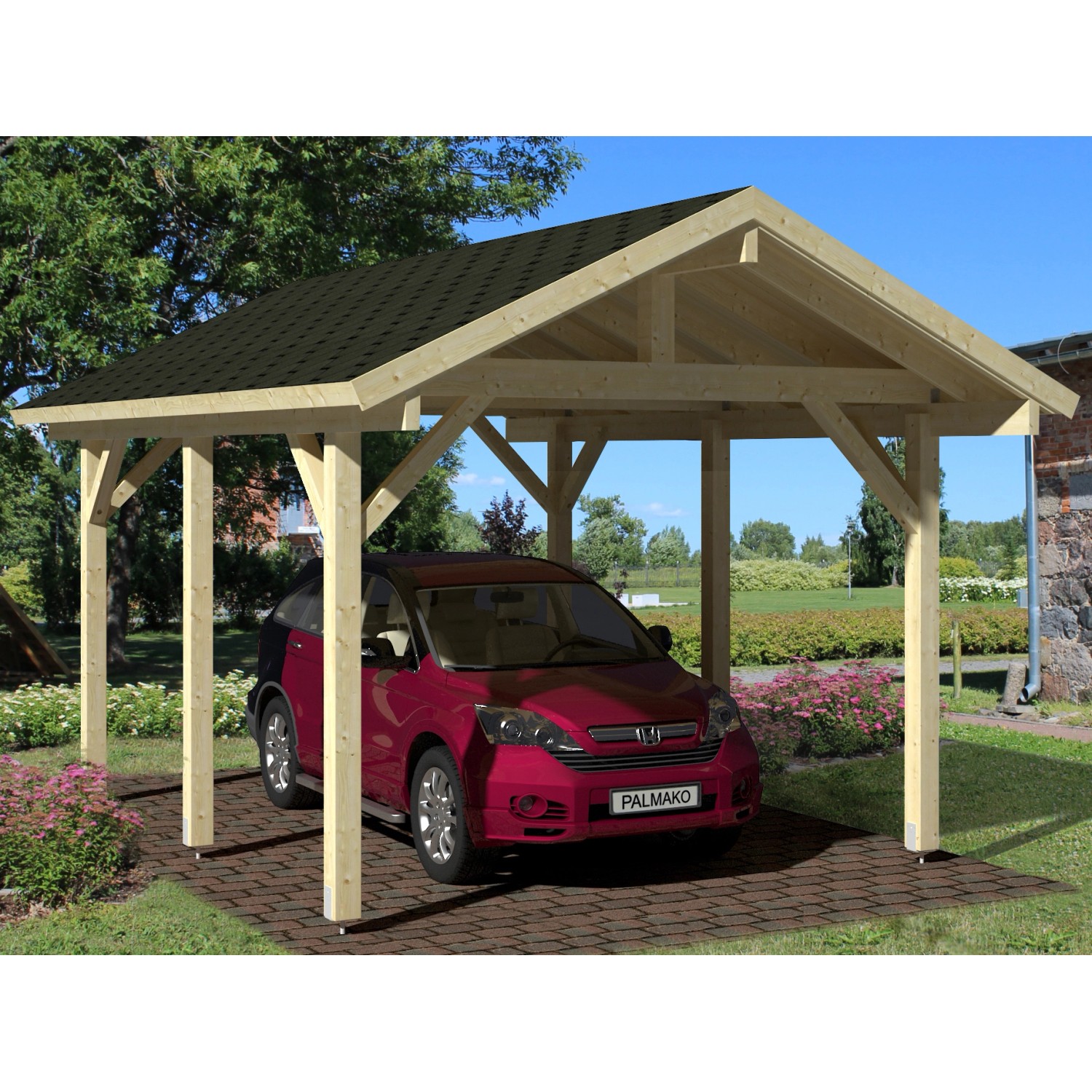 Palmako Carport Robert Natur 315 cm x 372 cm