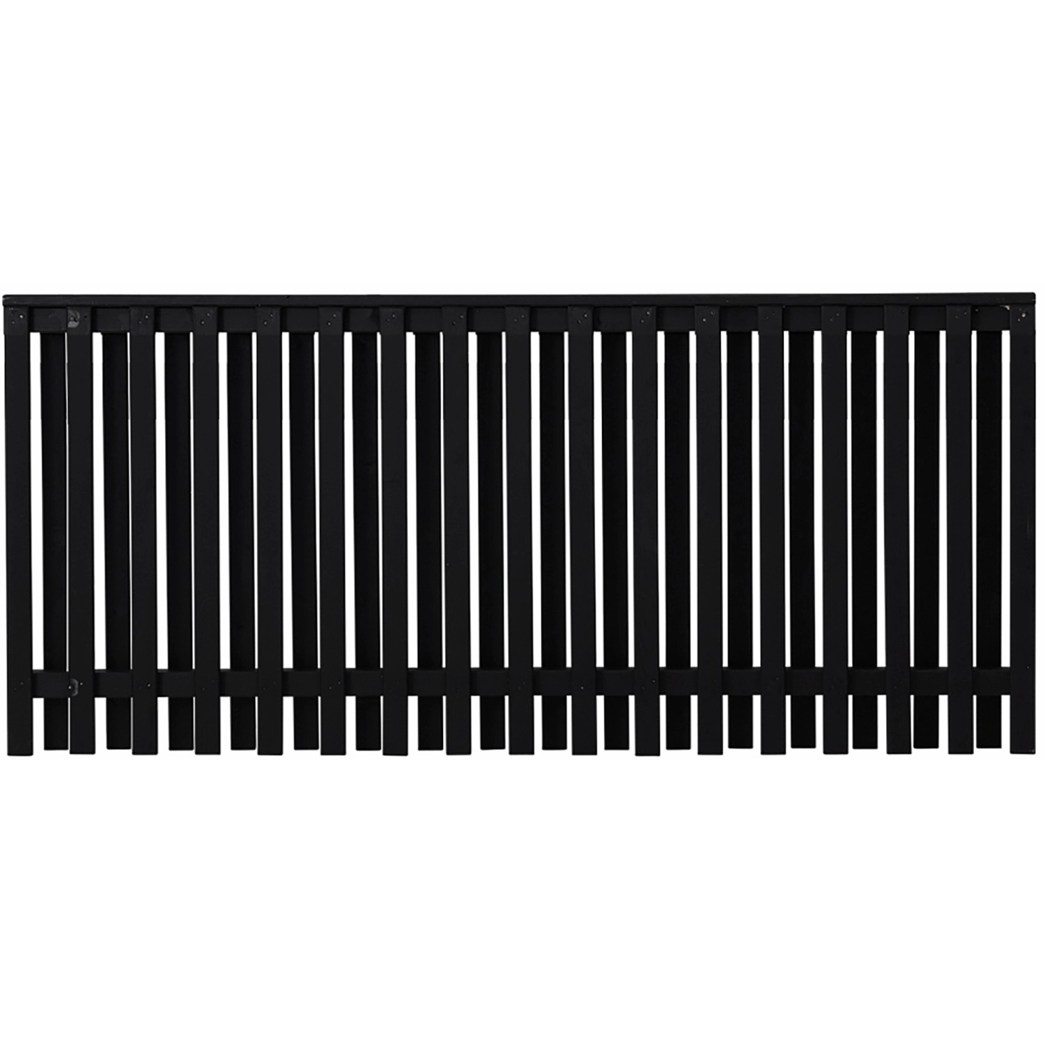 Plus Holz Vorgartenzaun Nagano Nadelholz Schwarz 180 cm x 80 cm