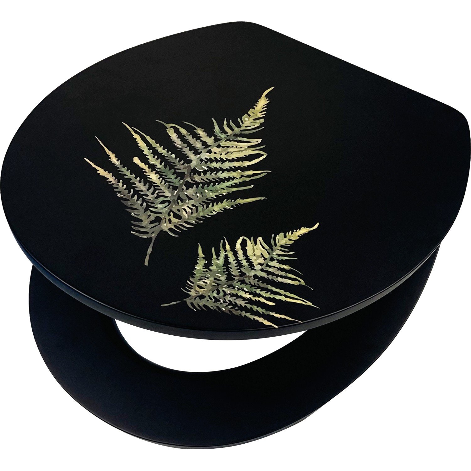 baliv Moss Green trend WC-Sitz Manra mit Absenkautomatik MDF Holzkern Schwarz