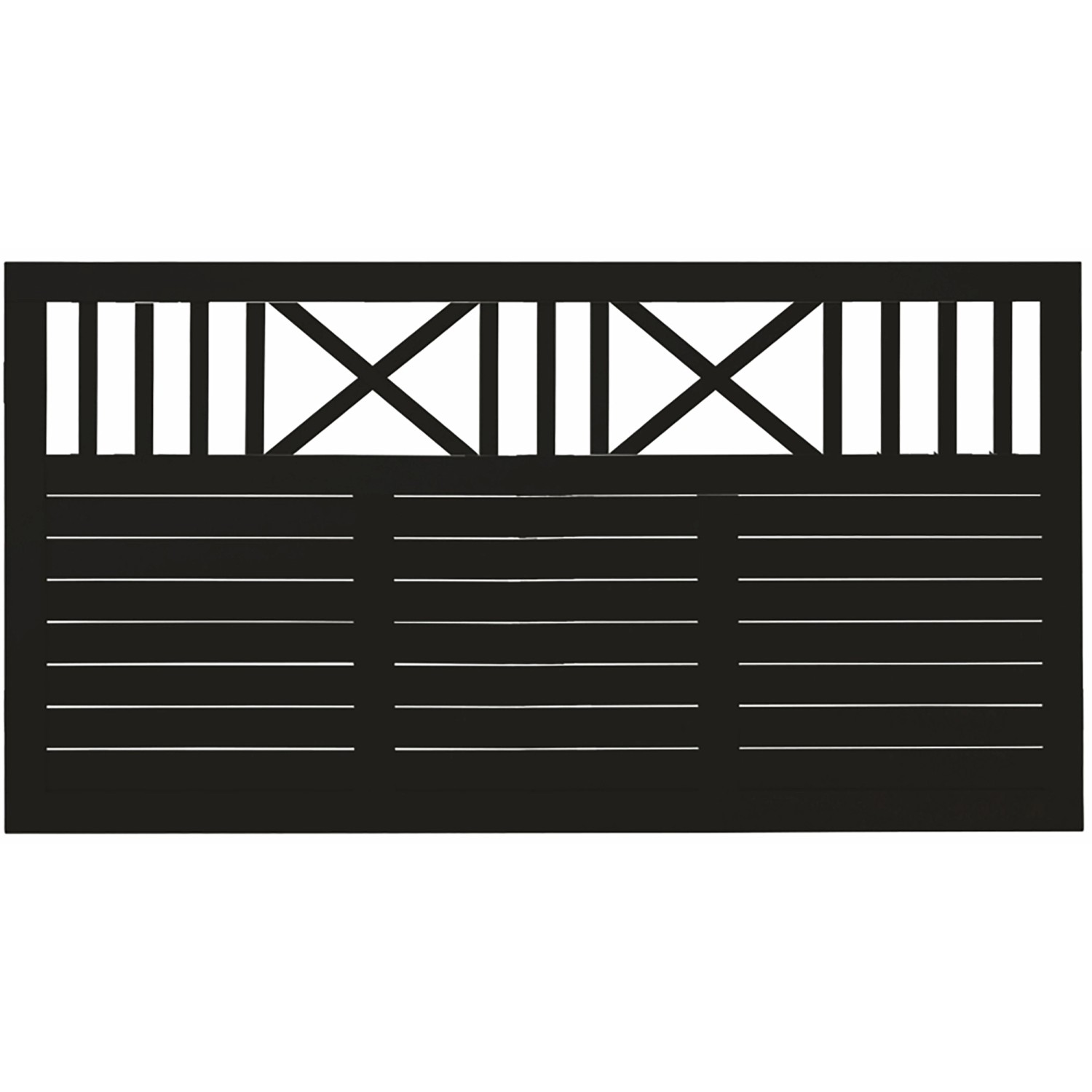 Plus Holz Vorgartenzaun Nostalgi Nadelholz Schwarz 180 cm x 95 cm