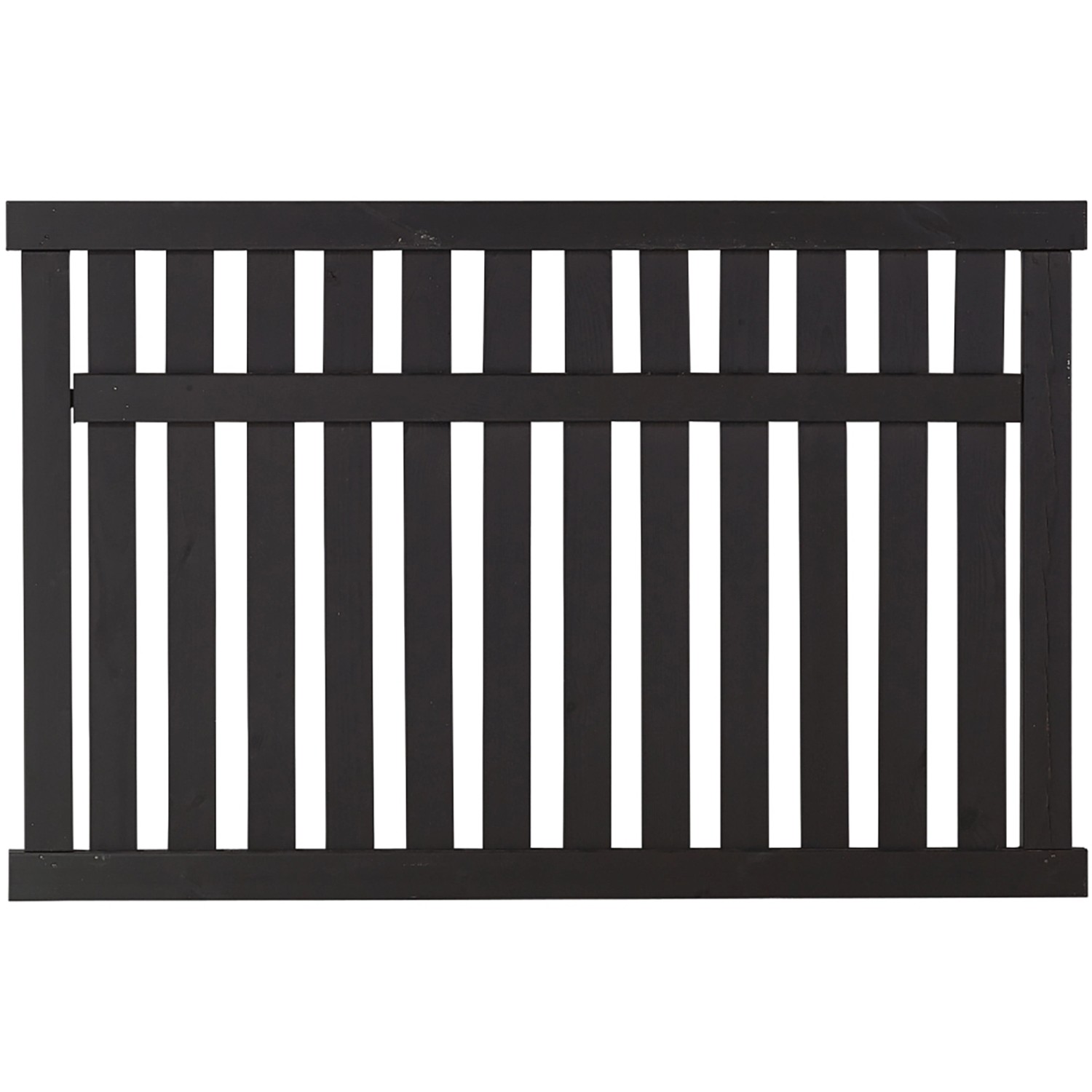 Plus Holz Vorgartenzaun Country Nadelholz Schwarz 150 cm x 96 cm