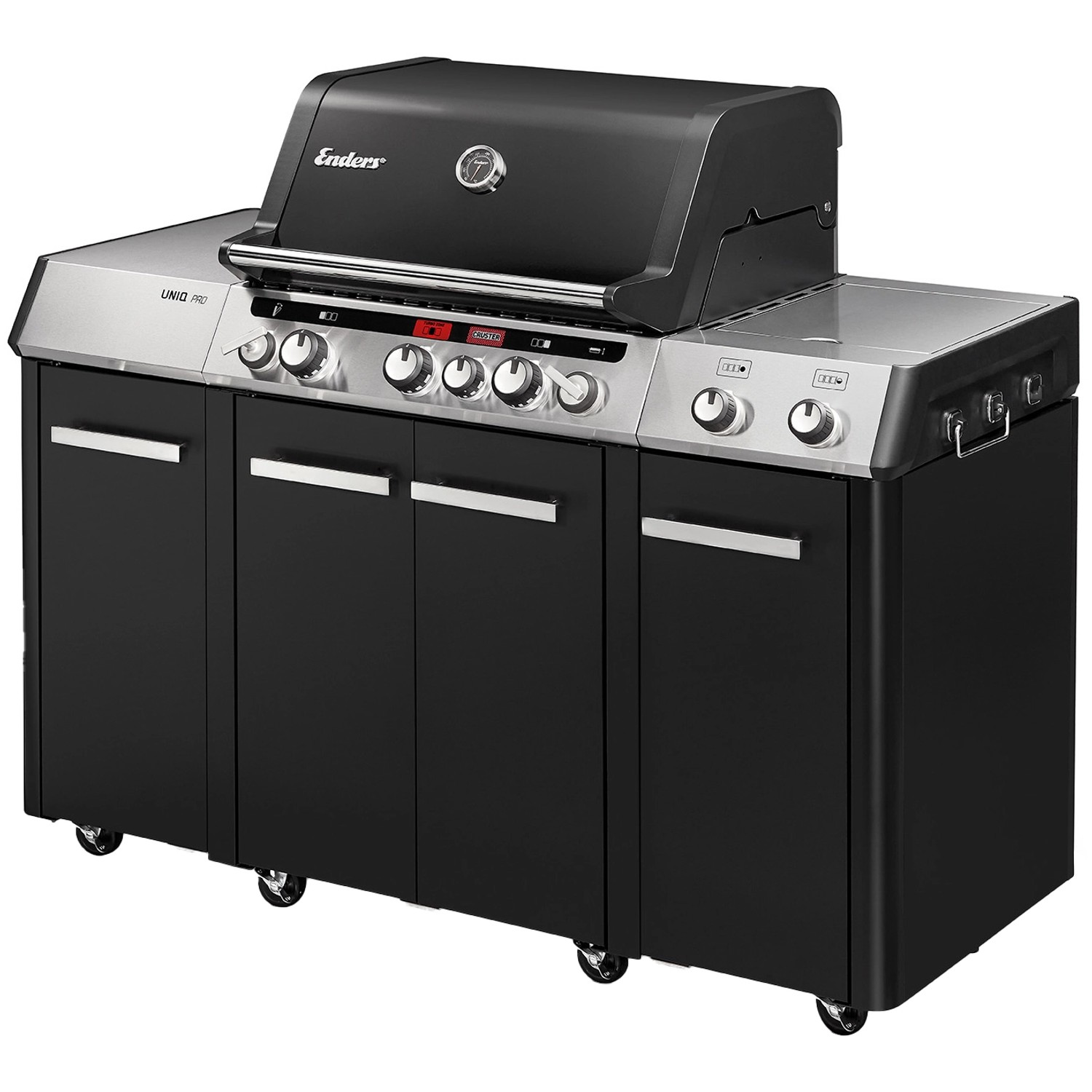 Enders Gasgrill Uniq Pro 3 IK Kitchen Cruster 120 cm x 147 cm Schwarz-Edelstahl